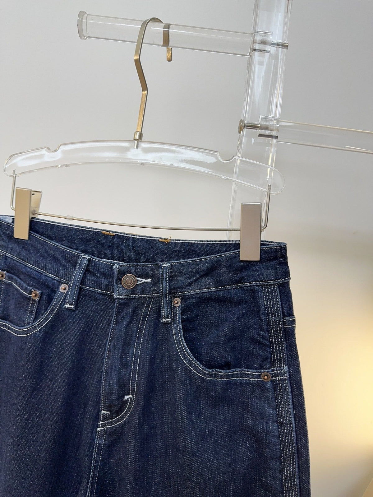 Celine 26s Jeans Wide-Leg Dark Blue Denim 429828