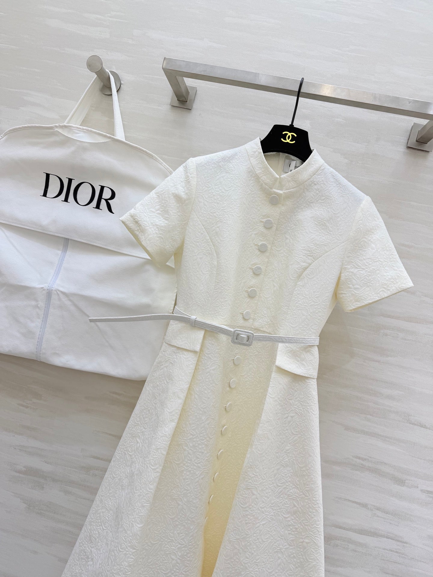 Dior 26s Short-Sleeve Long Dress 1071