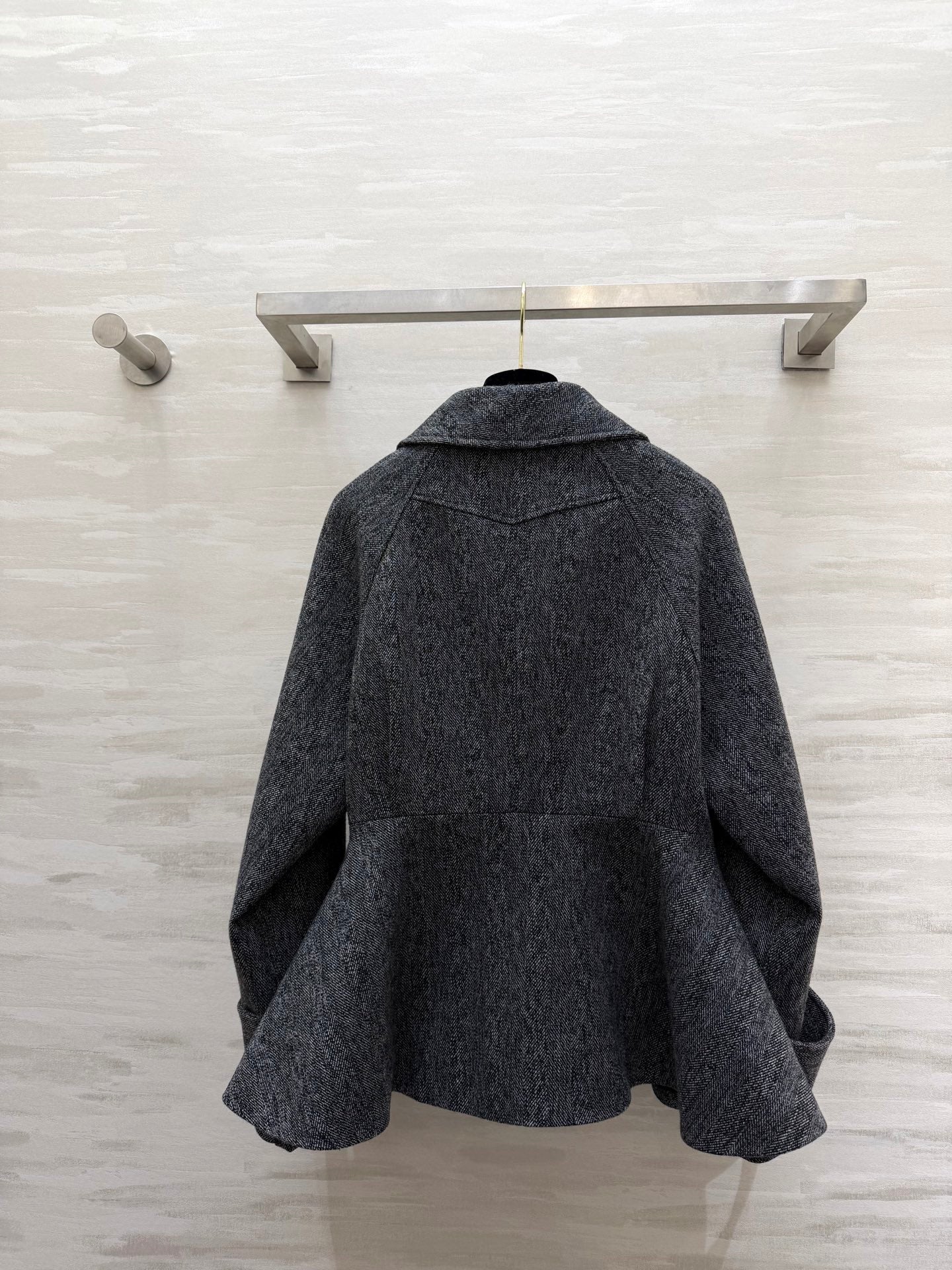 Chloe 26s Coat White Black Wool Tweed 344812