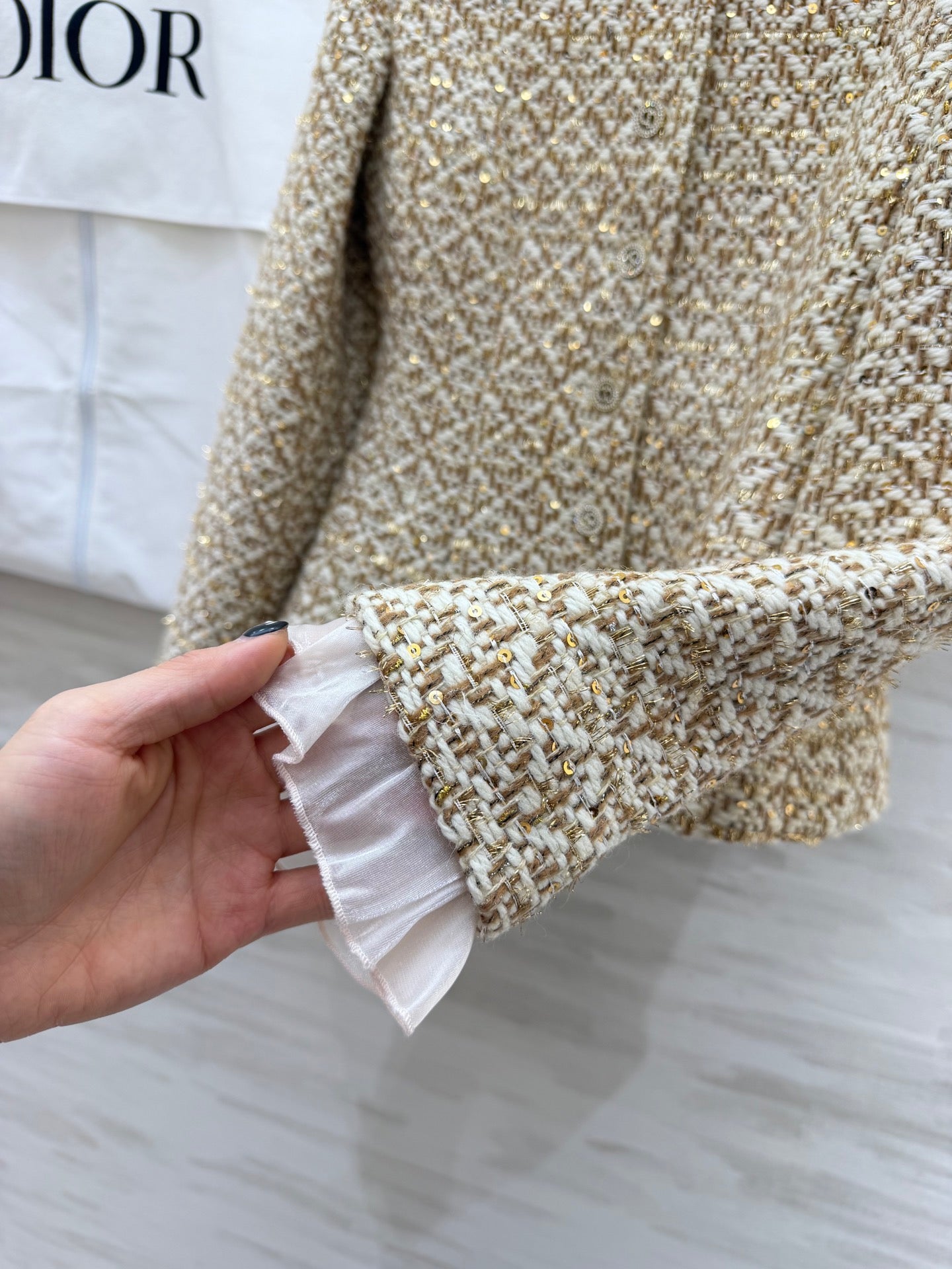 CD 26s Jacket Sequin Woven Tweed 344785