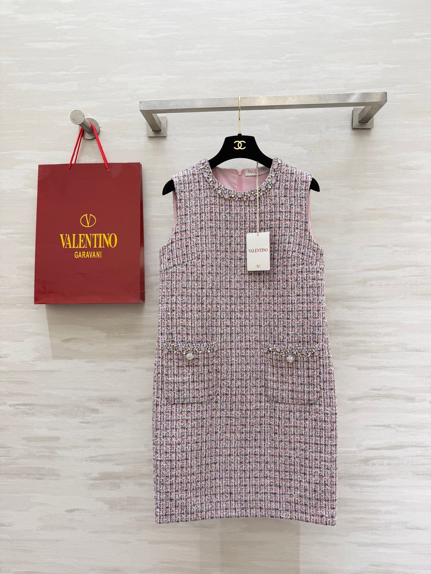 Valen 26s Dress Pink Tweed 344746