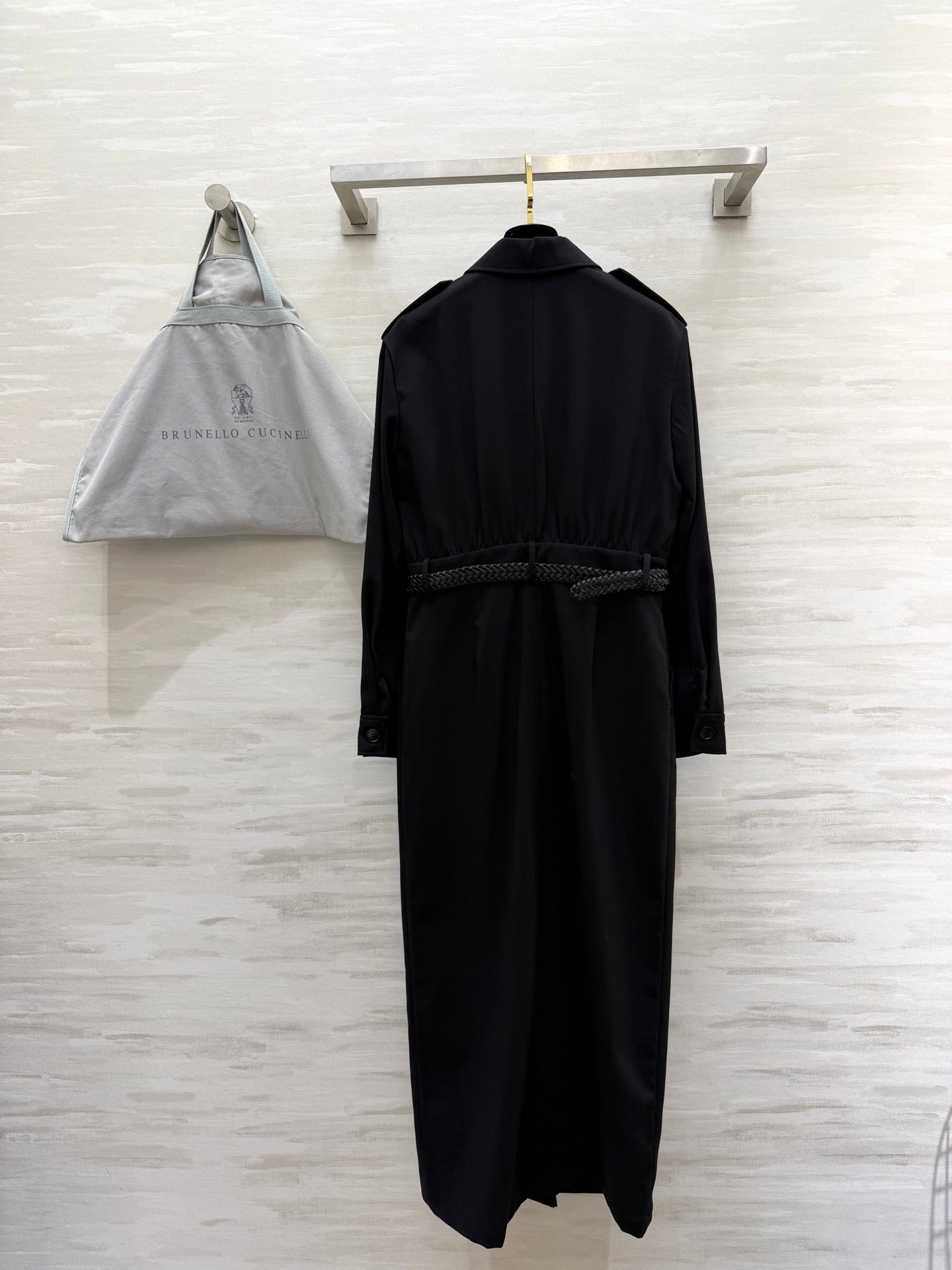 Brunello Cucinelli 26s Suit-Style Dress Black Cotton