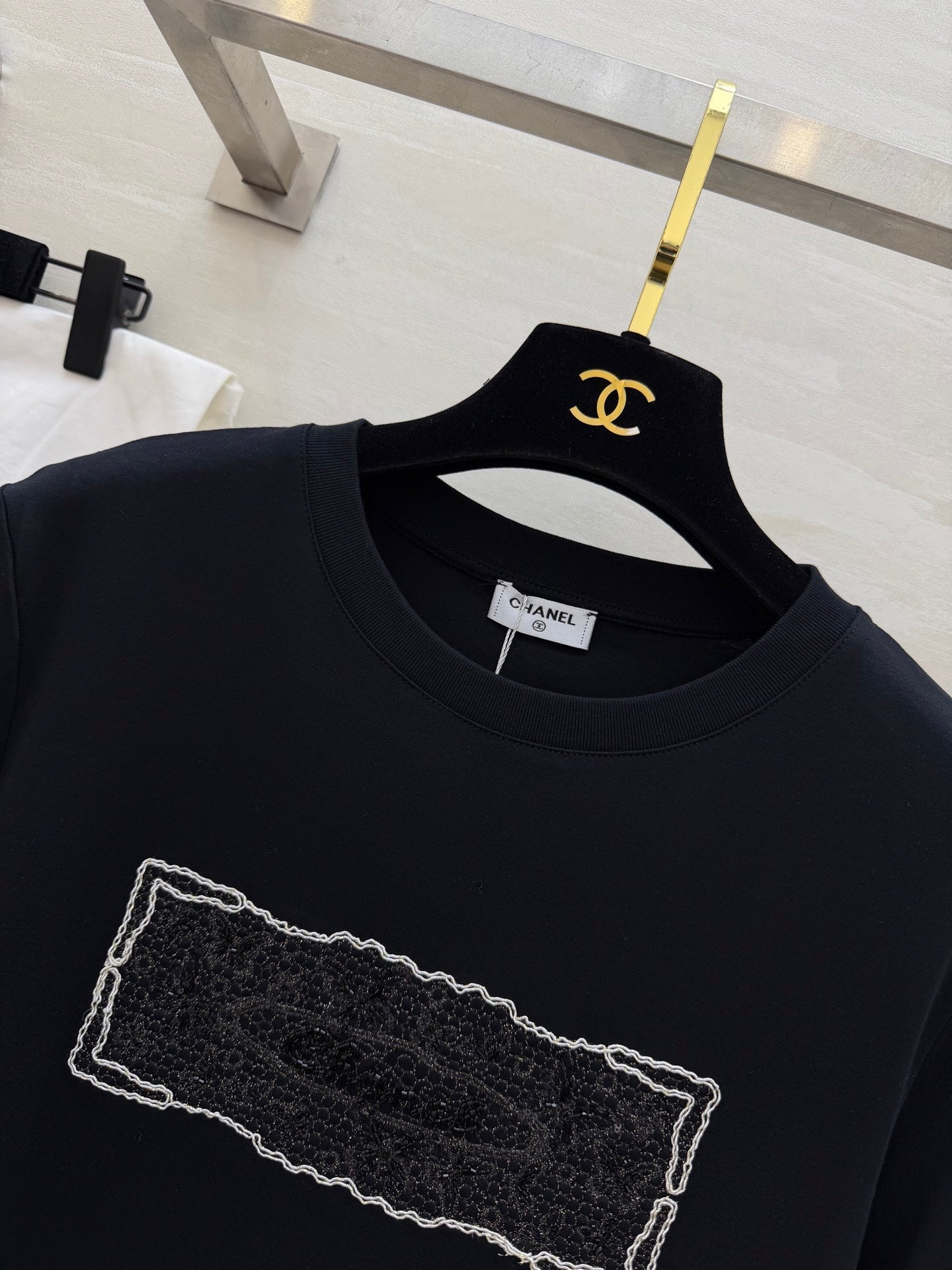 CC 26s Embroidered T-Shirt Black Cotton 363667