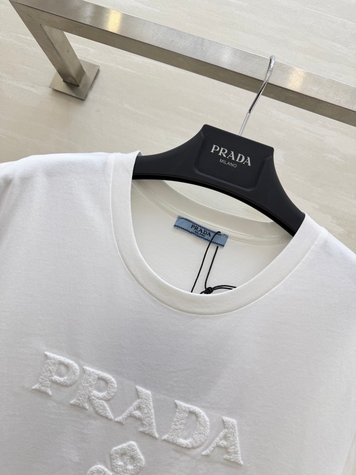 Prada 26s Short-Sleeve T-Shirt White Cotton 363645