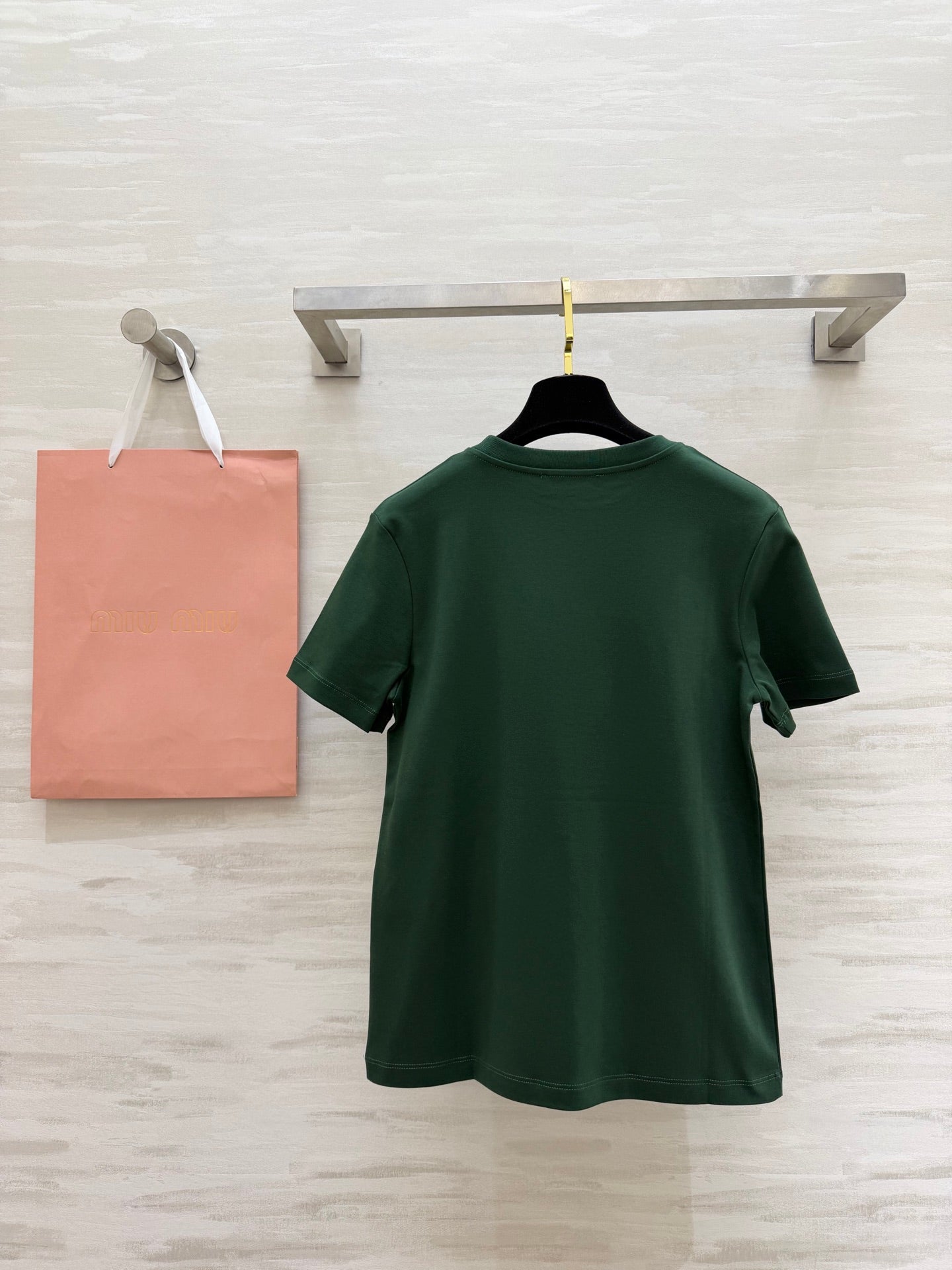 Miu 26s Short-Sleeve T-Shirt Green Cotton 363641