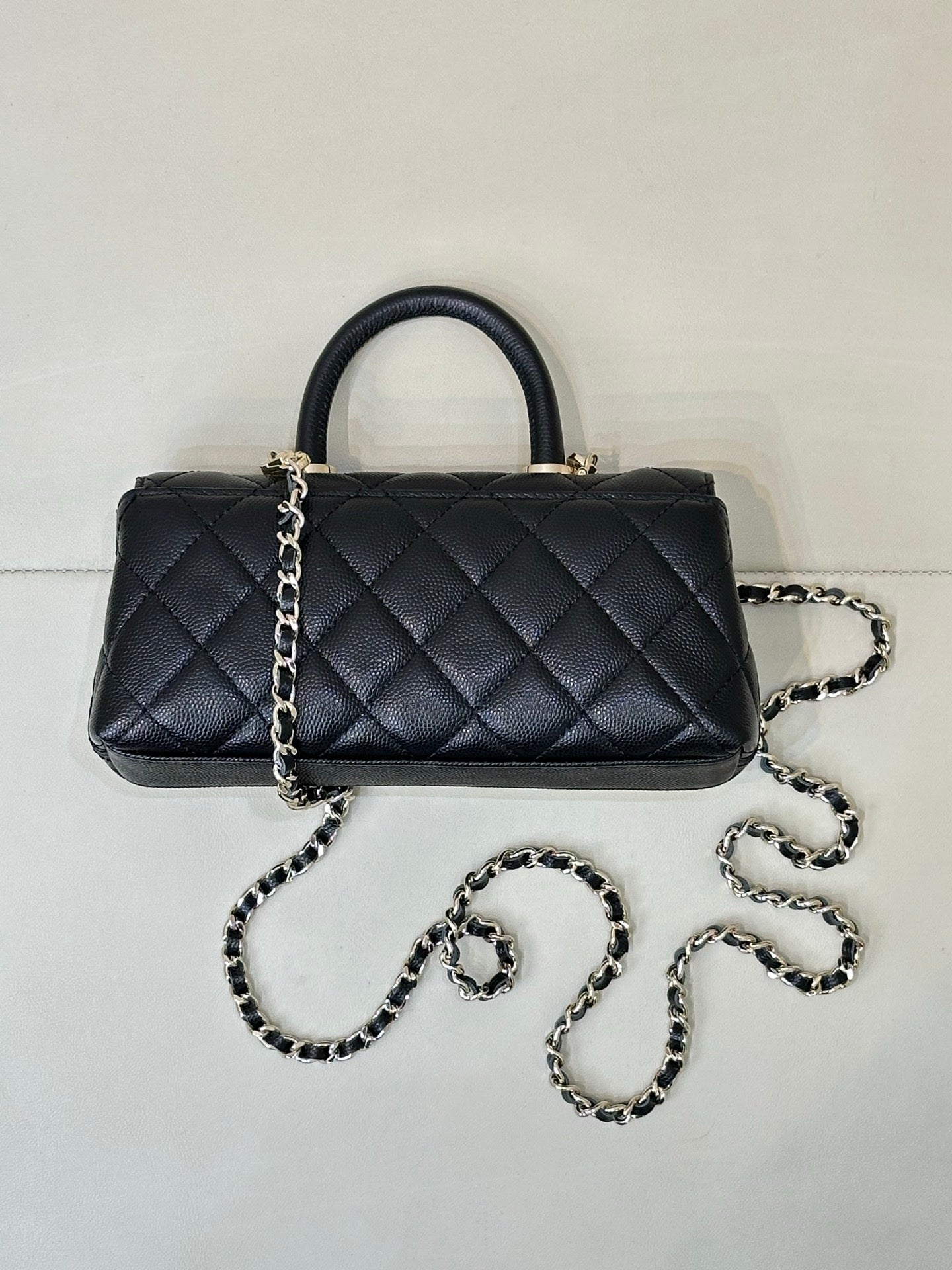 CC 5285 Coco Handle Bag 25cm Black Caviar Leather