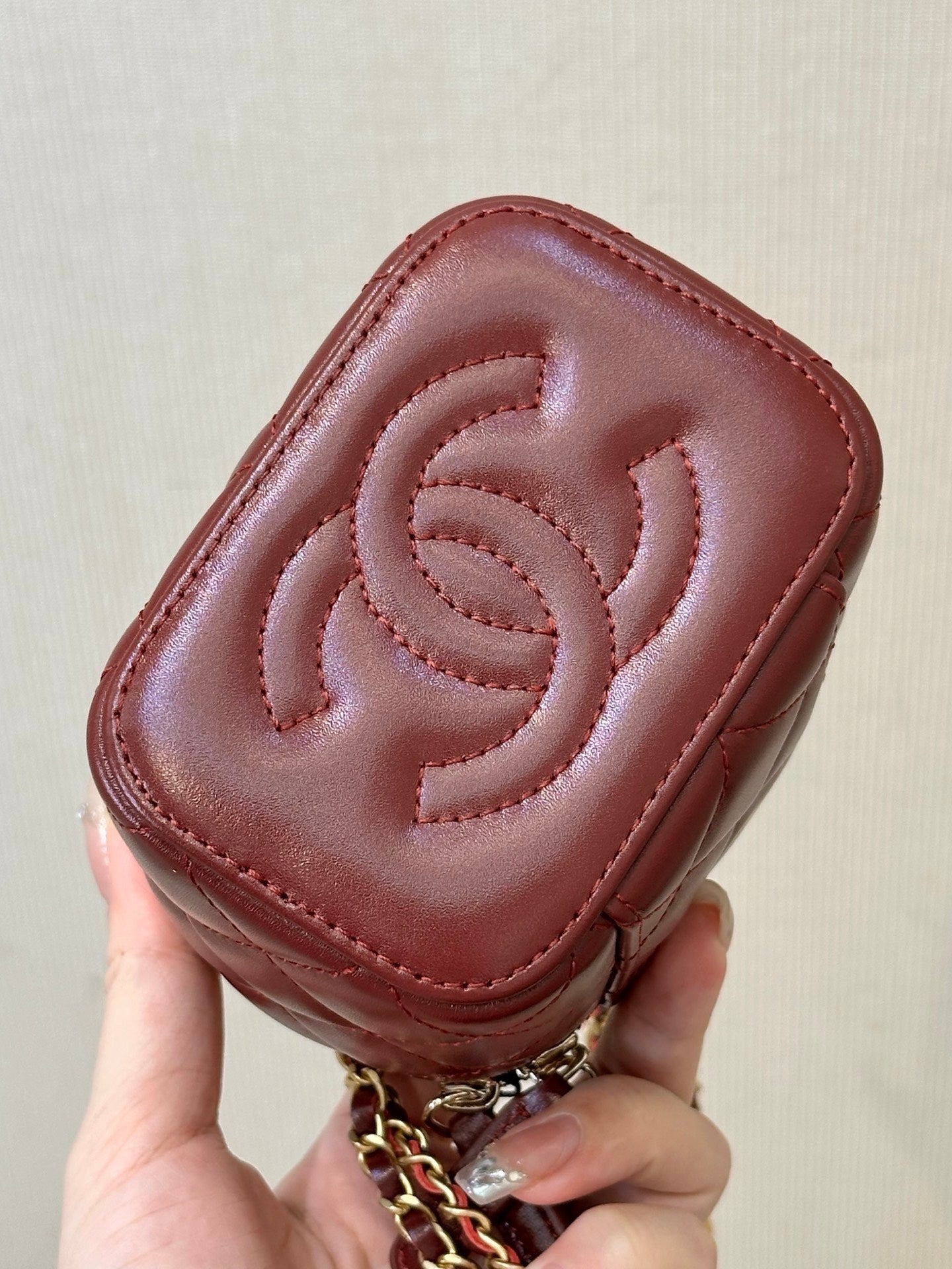 CC 26s Mini Vanity Case Burgundy Lambskin
