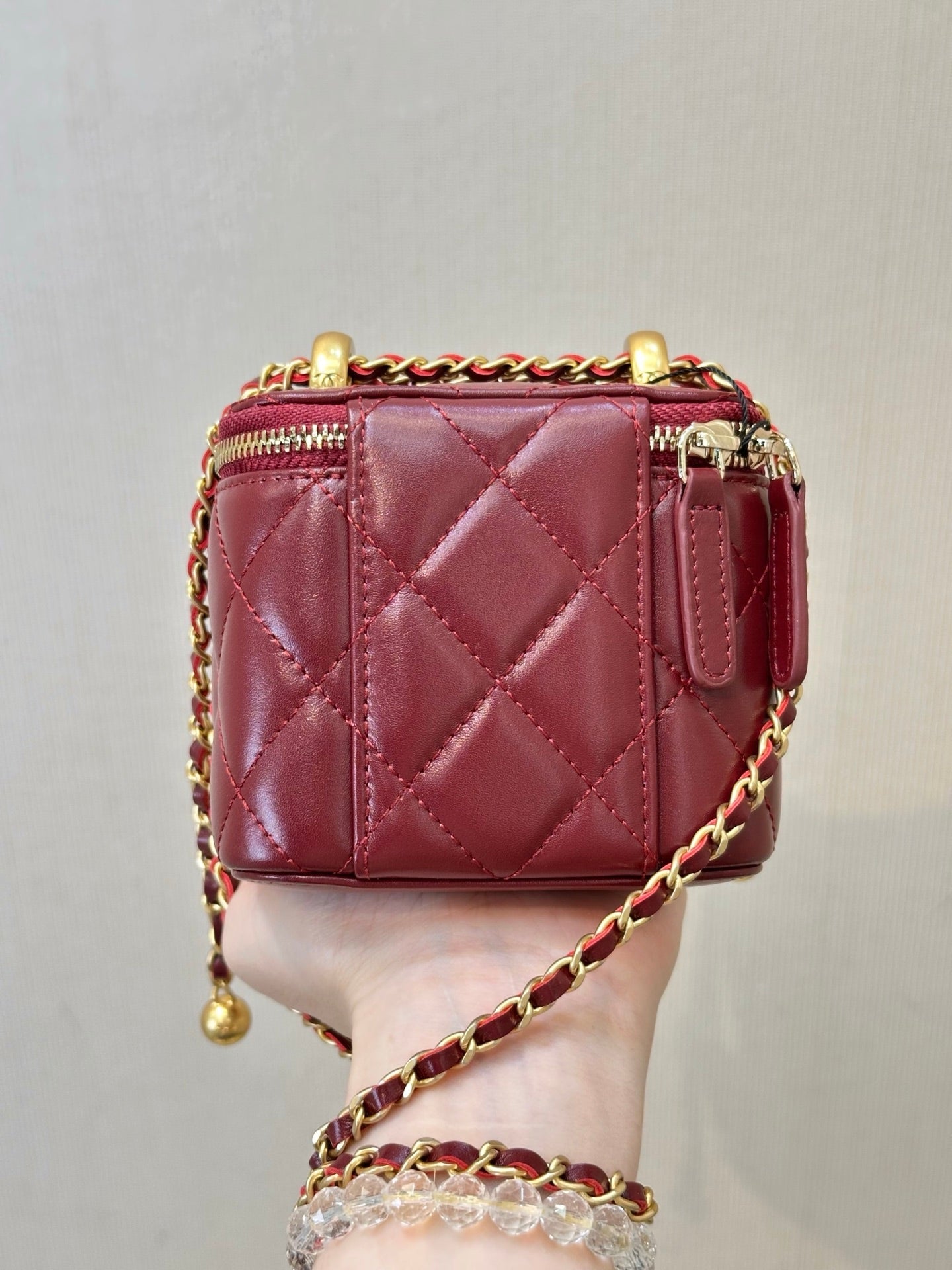 CC 26s Mini Vanity Case Burgundy Lambskin