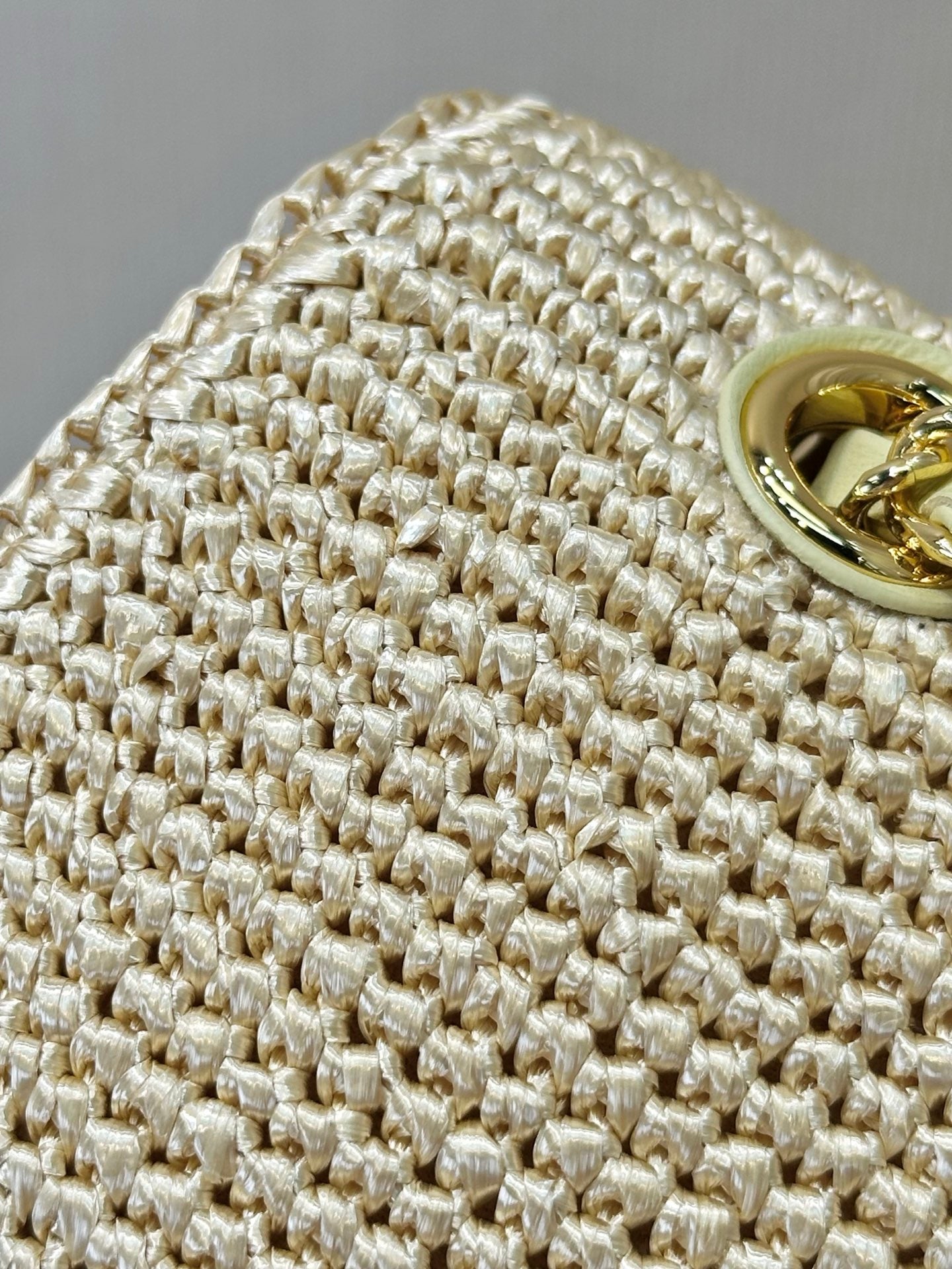 CC 26s Coco Beach Flap Bag Beige Raffia 143487