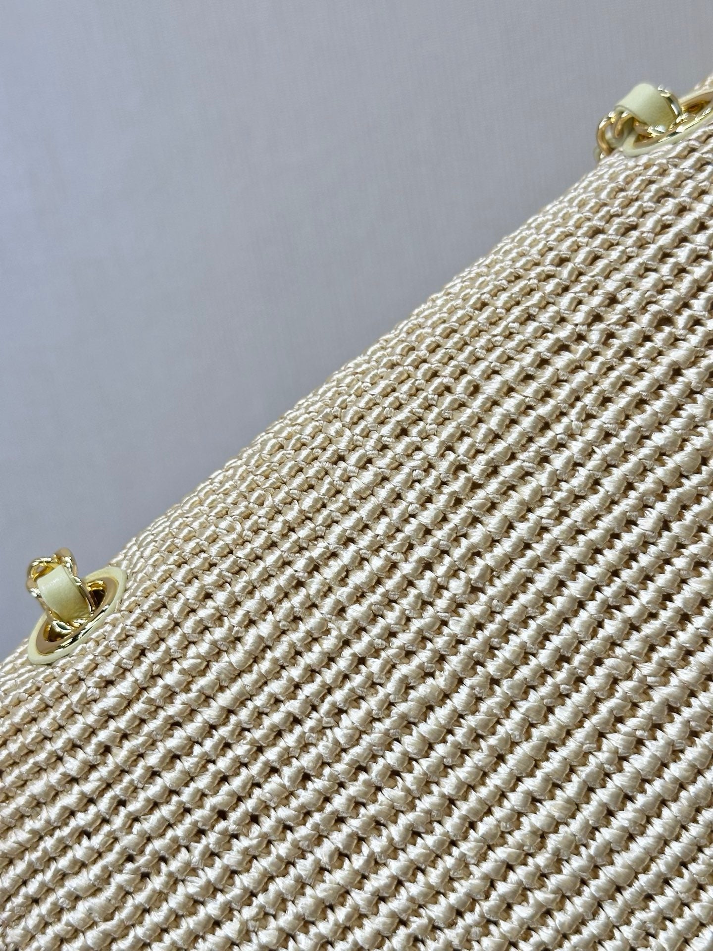 CC 26s Coco Beach Flap Bag Beige Raffia 143487