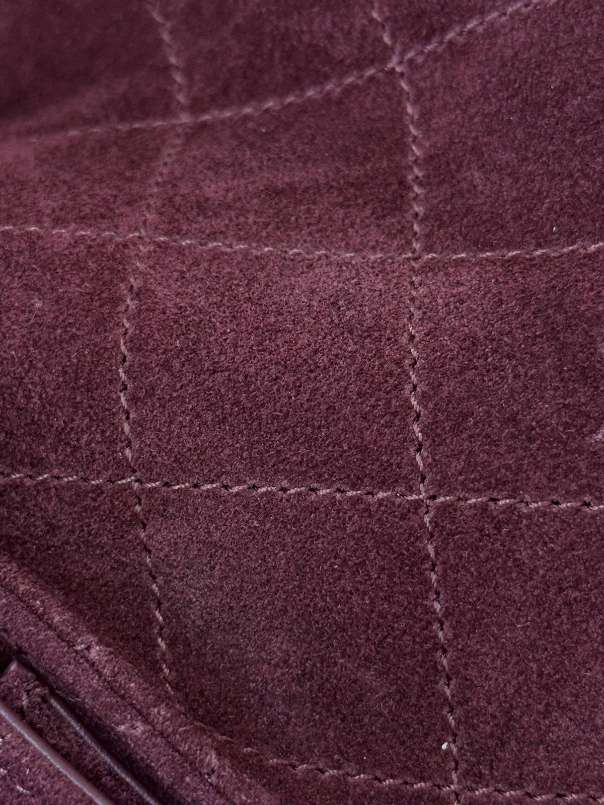 CC 26s Large Hobo Bag Burgundy Quilted Suede 996770 GHW