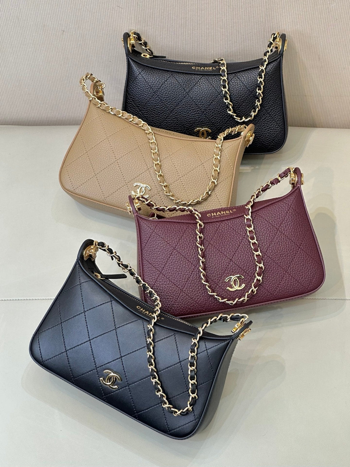 CC 26s Crescent Moon Armband Bag Grained Calfskin 996783