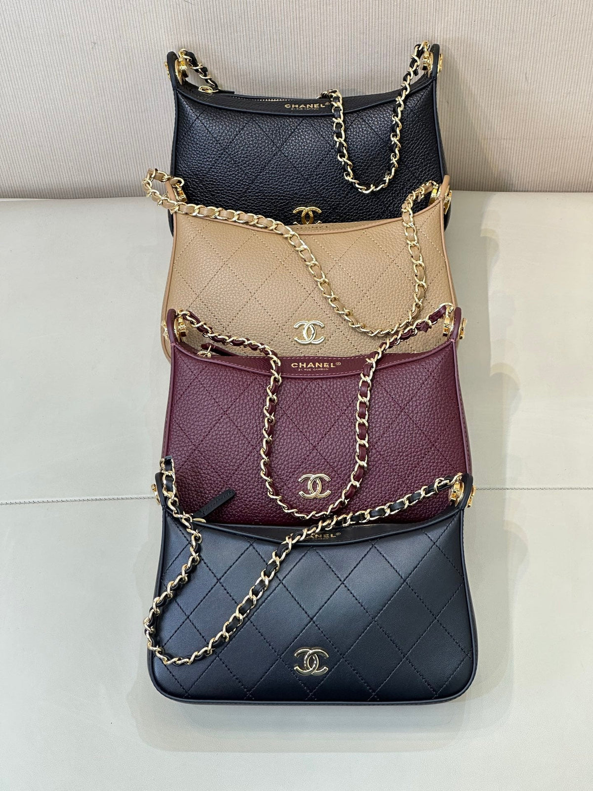 CC 26s Crescent Moon Armband Bag Grained Calfskin 996783