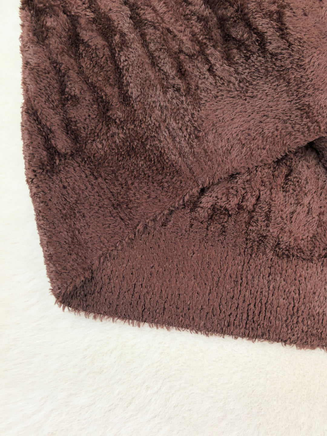 Loro Piana 26s Cardigan Brown Furry Knit 448125