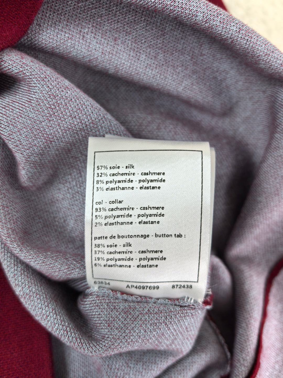 Chanel 26s Polo Red Black Knit 448118