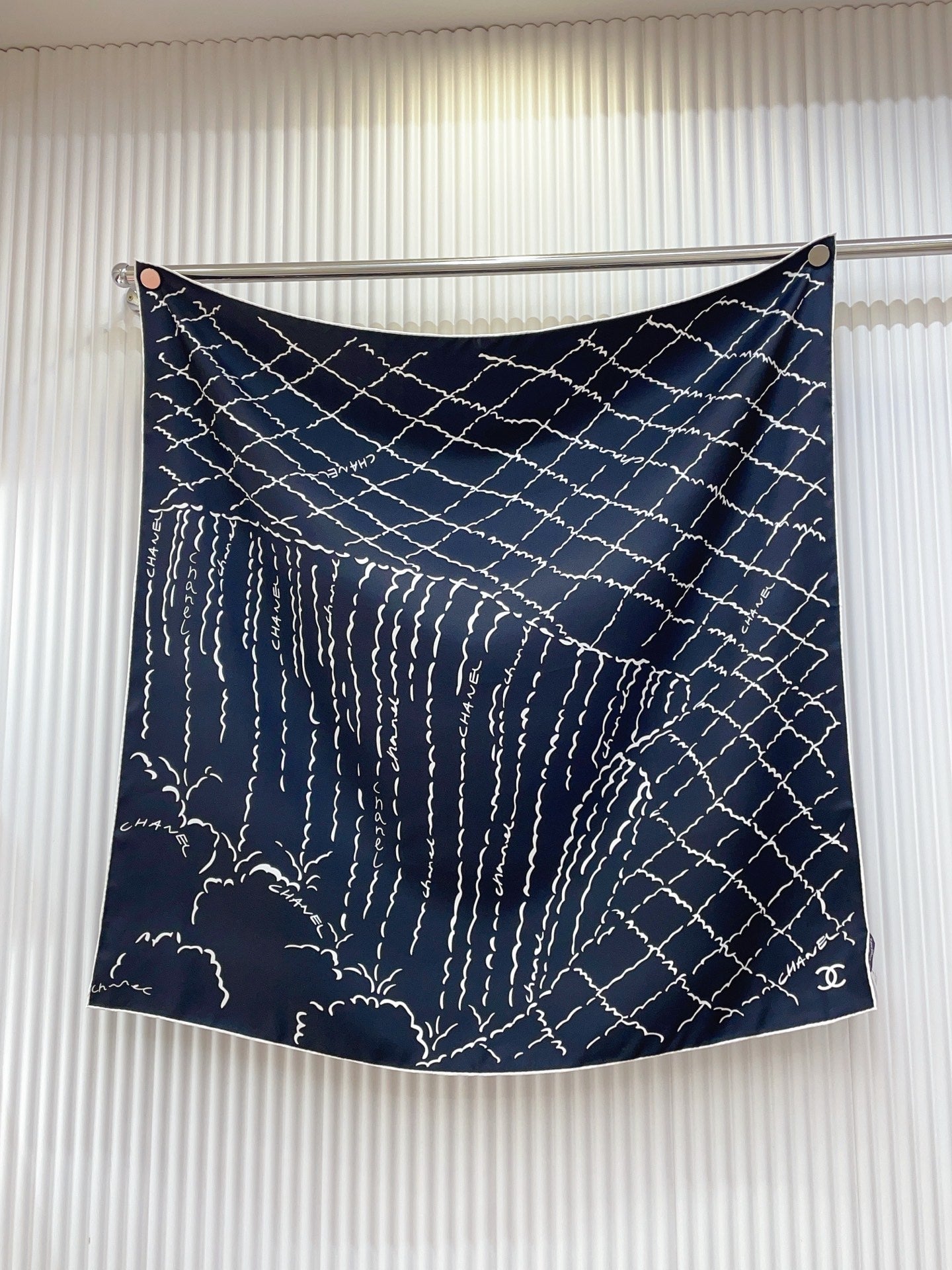 CC 2025/26 Scarf 90x90 Black Twill Silk 223499