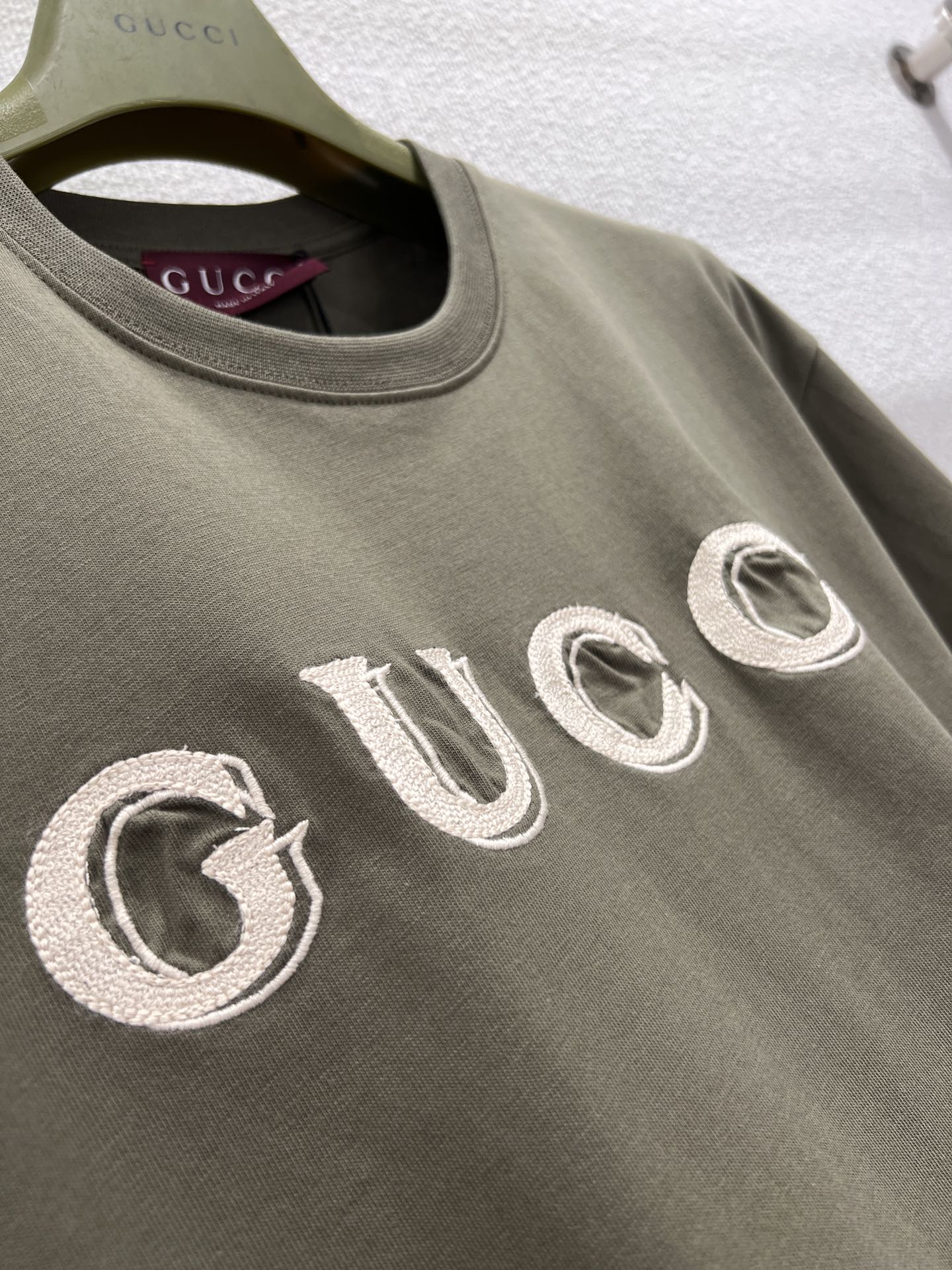 GG Men's Logo Cotton-Jersey T-Shirt Forest Green Cotton 344082
