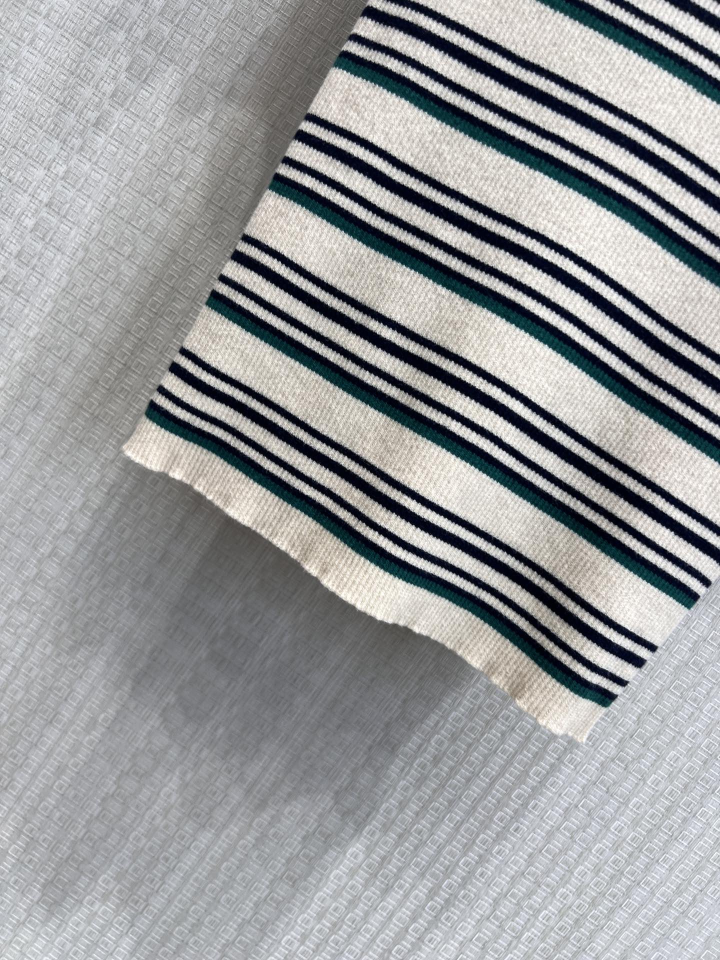 Miu 26s Striped Knit Top Cotton 370146