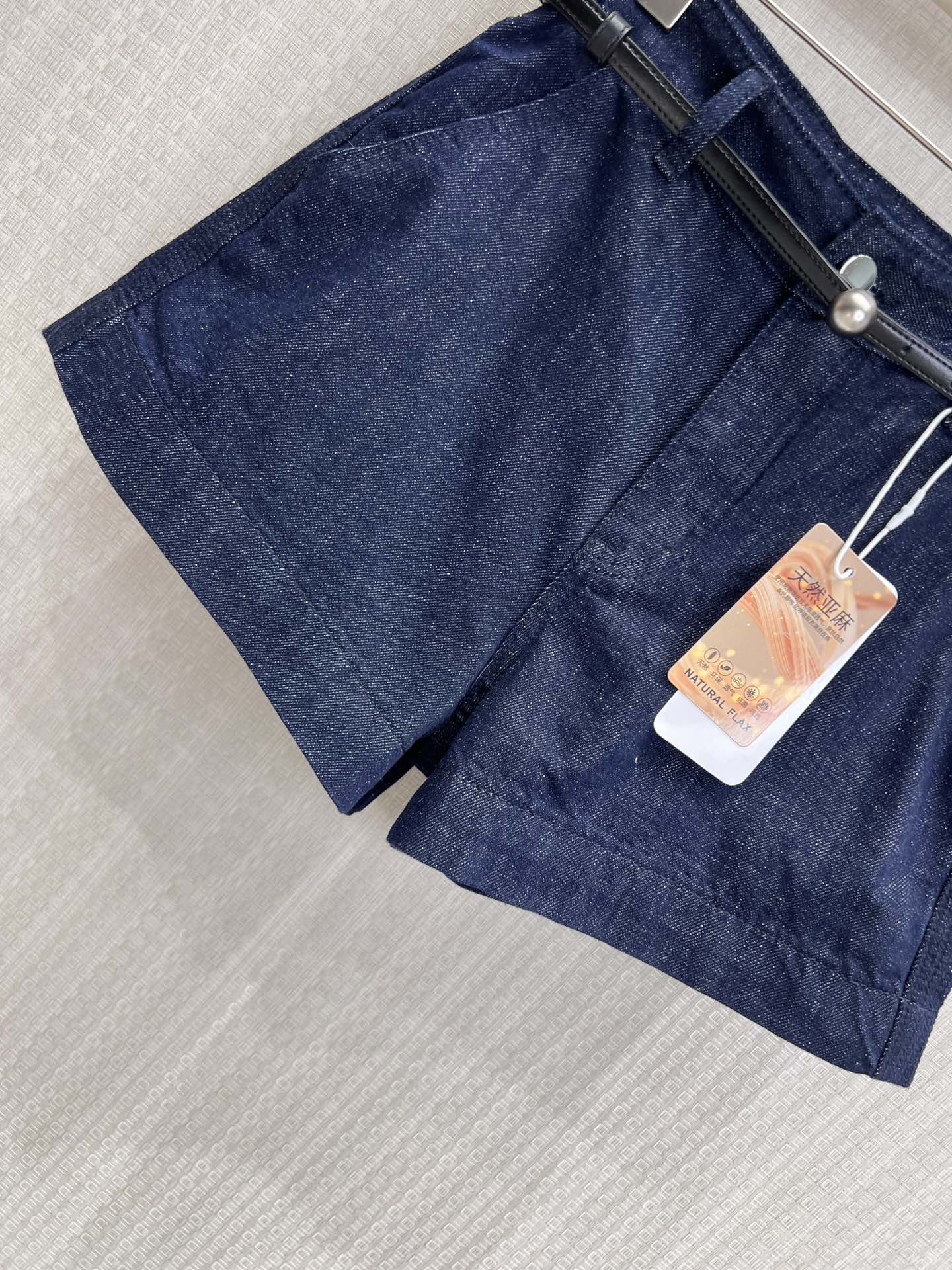 Annsevenwang Short Blue Denim 370107