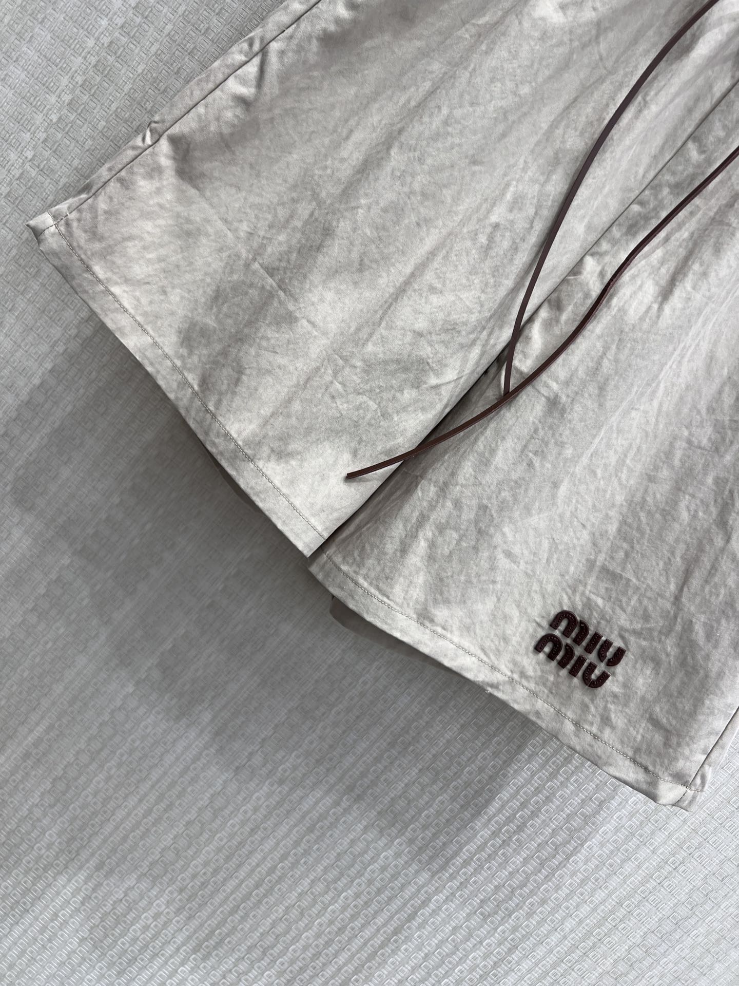 Miu 26s Shorts Light Grey Technical Fabric 370115