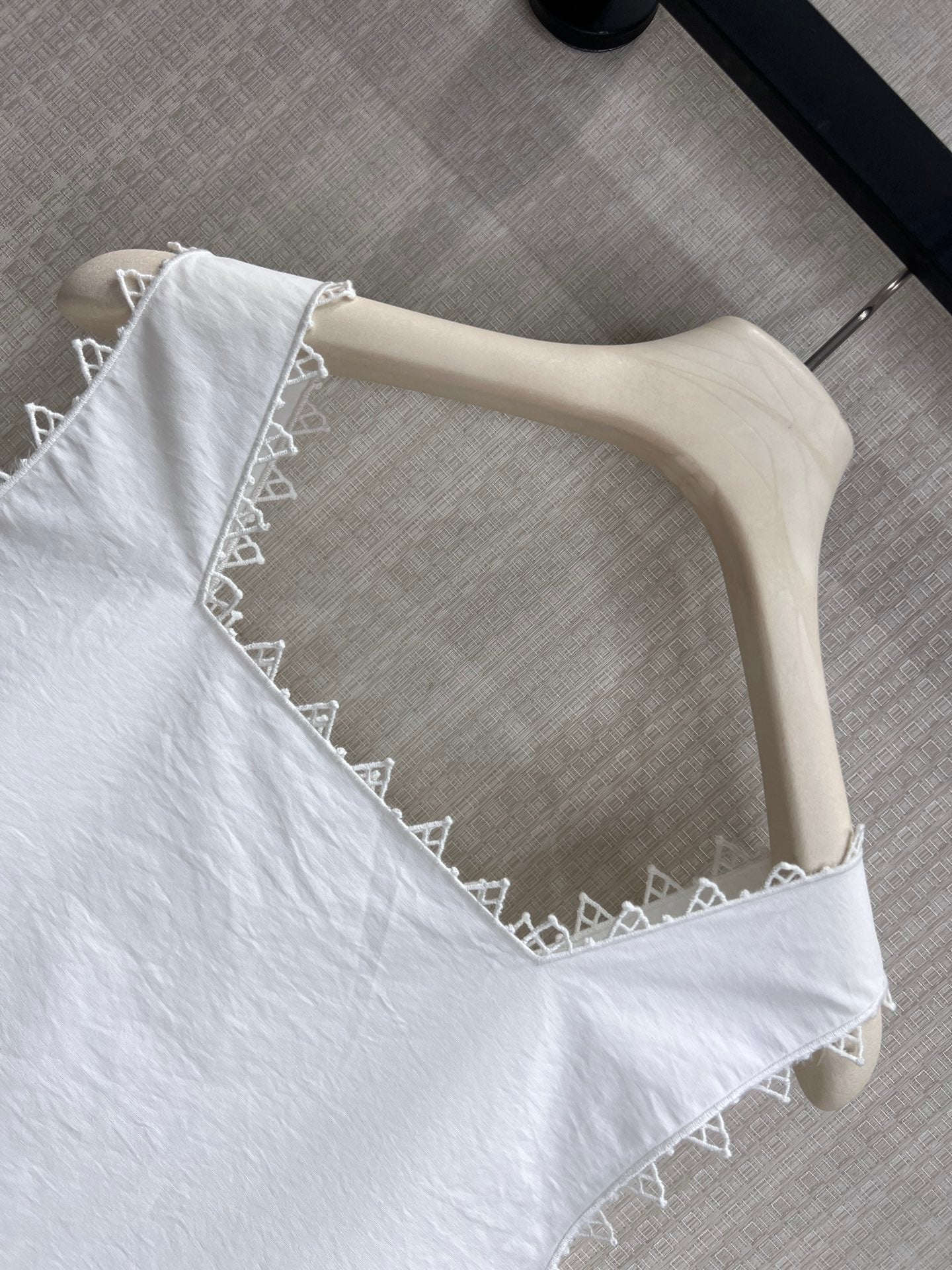 Miu Embroidered Poplin Mini-Dress White Cotton