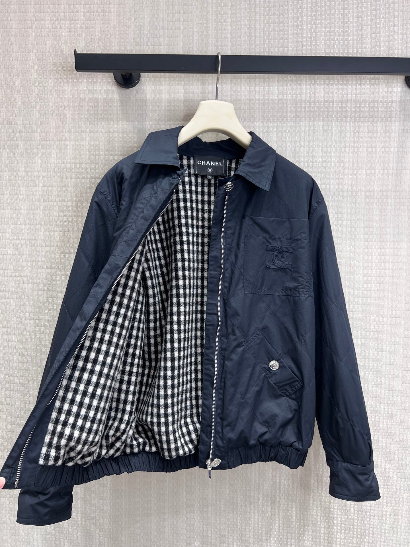 CC Flight Jacket Dark Blue Cotton
