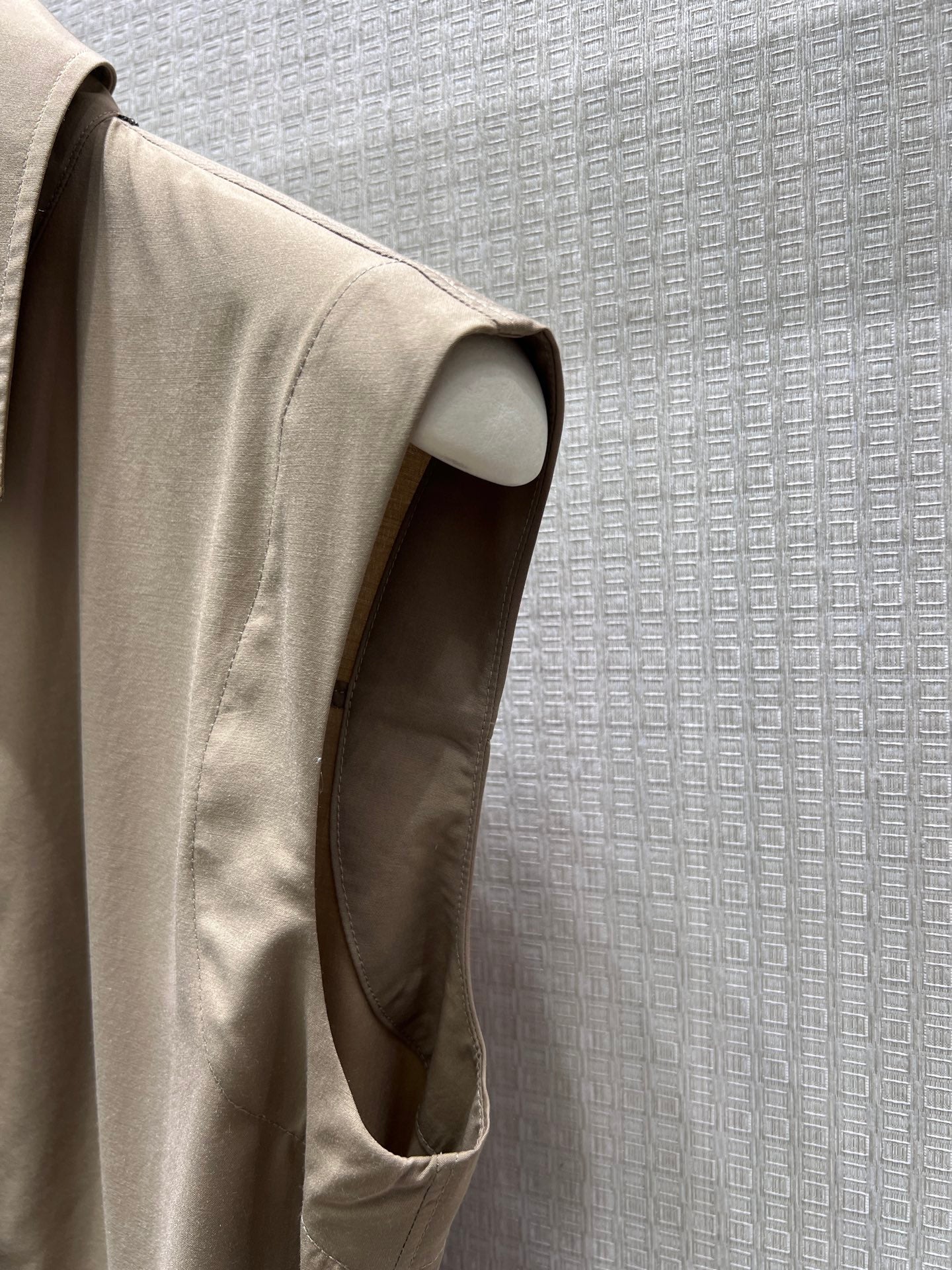 Brunello Cucinelli 26s Belted Shirt Dress Taupe Polyamide Cotton 397703