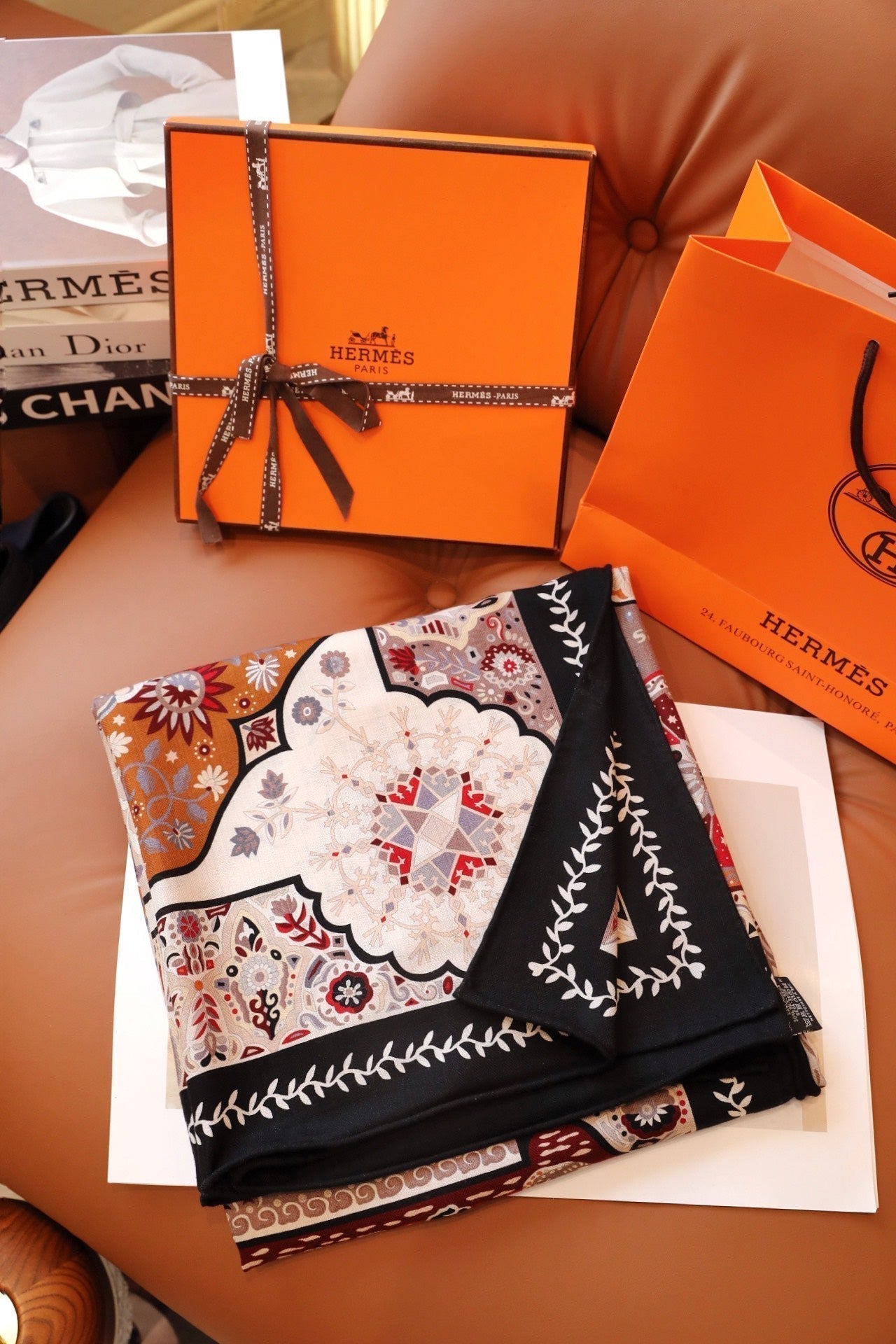 Square Scarf 135 CM Colorful Cashmere And Silk 365932