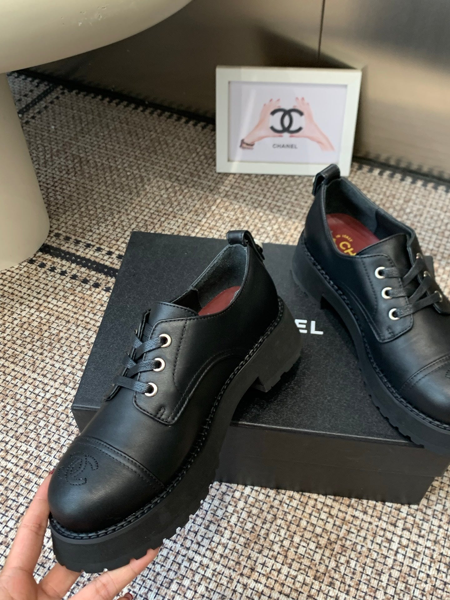 CC 26s Platform Oxfords Shoe Black Cowhide 965868