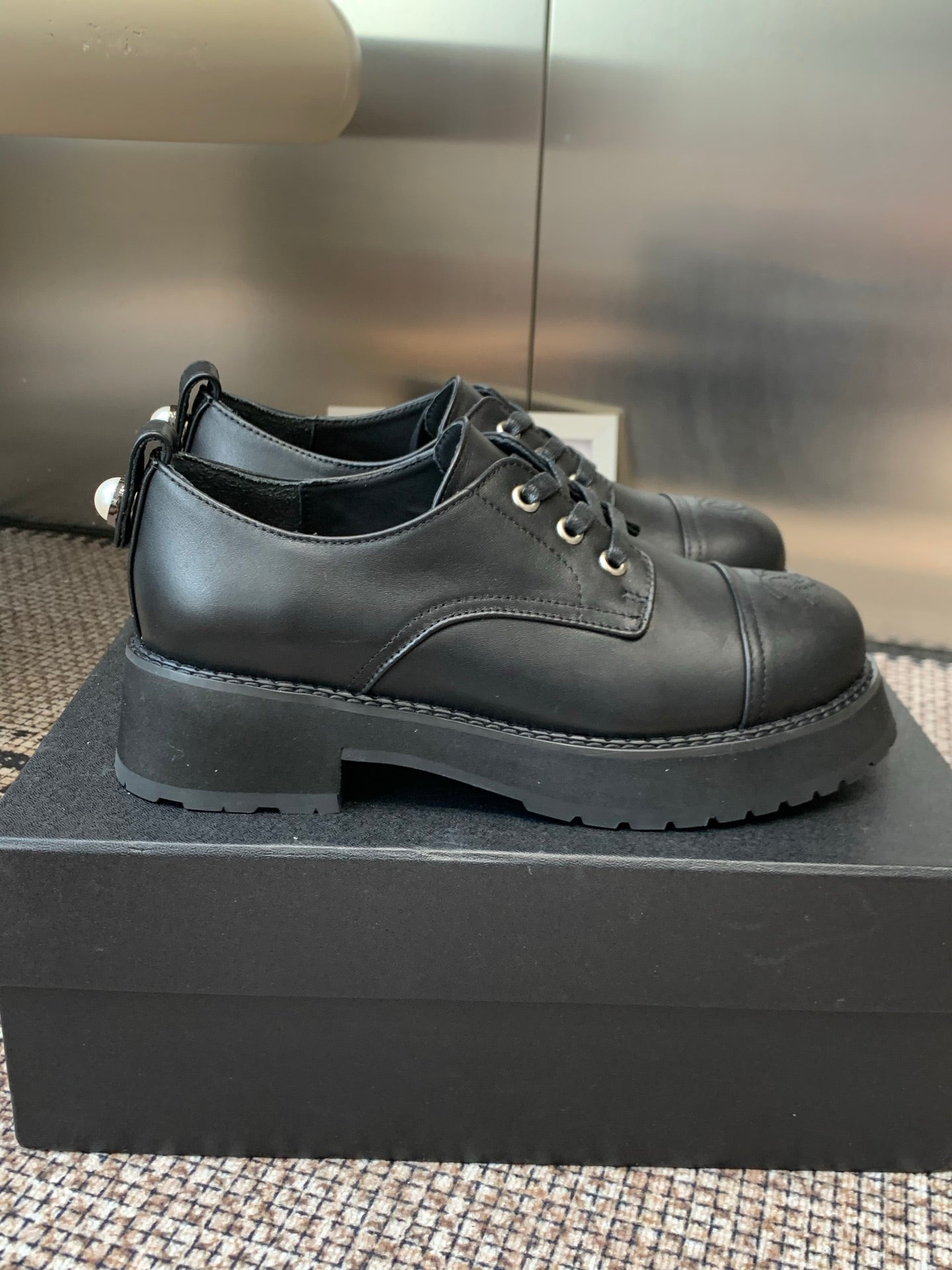 CC 26s Platform Oxfords Shoe Black Cowhide 965868