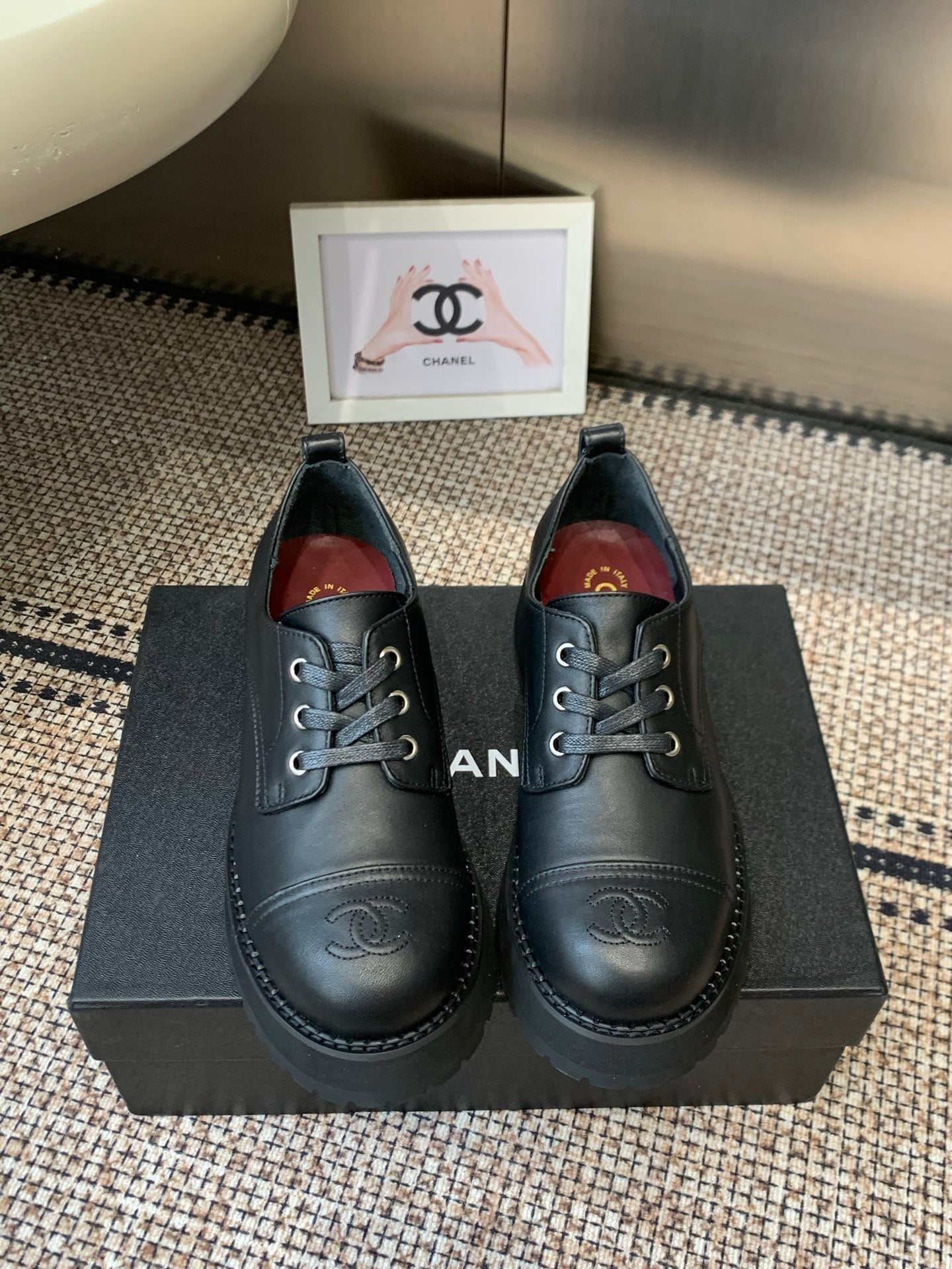CC 26s Platform Oxfords Shoe Black Cowhide 965868