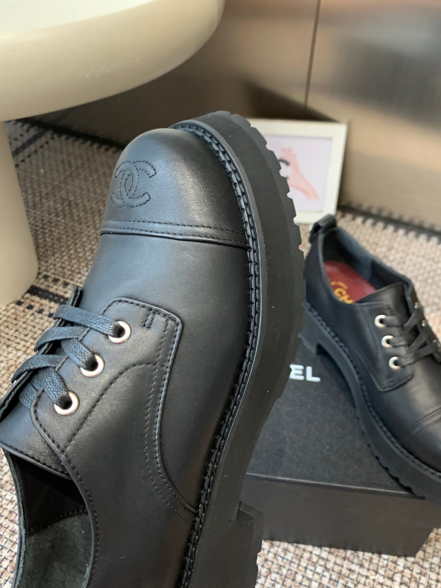 CC 26s Platform Oxfords Shoe Black Cowhide 965868