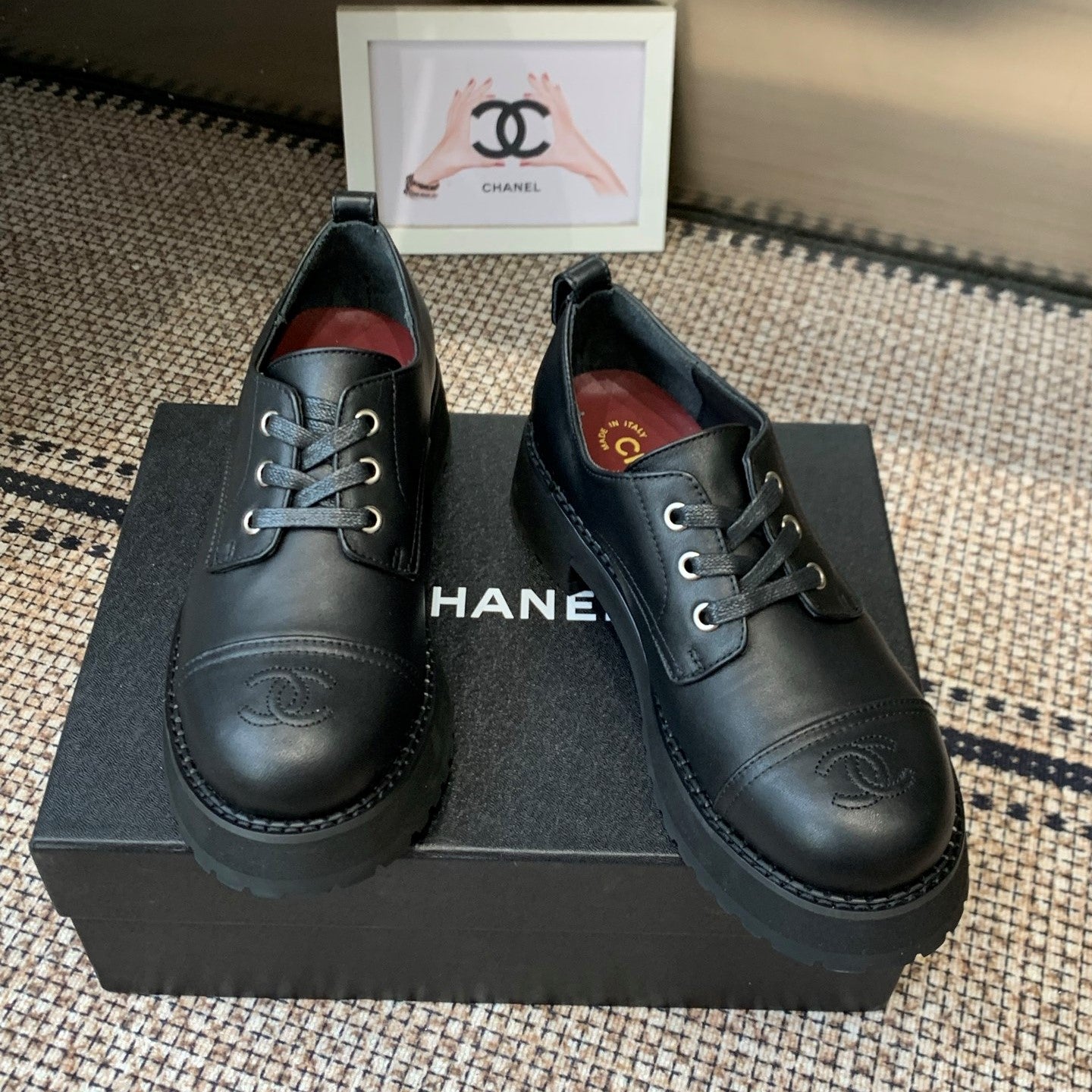 CC 26s Platform Oxfords Shoe Black Cowhide 965868