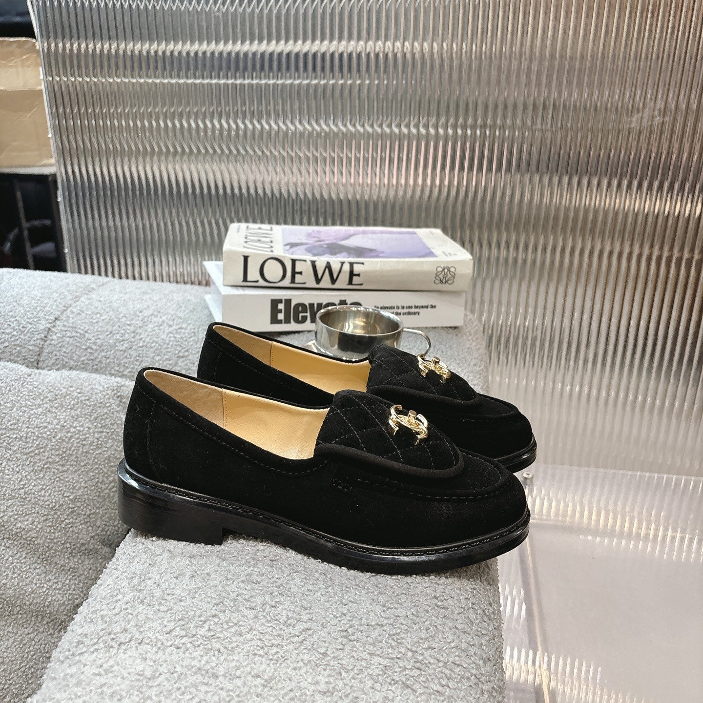 CC SS26 Loafers Black Suede 678940
