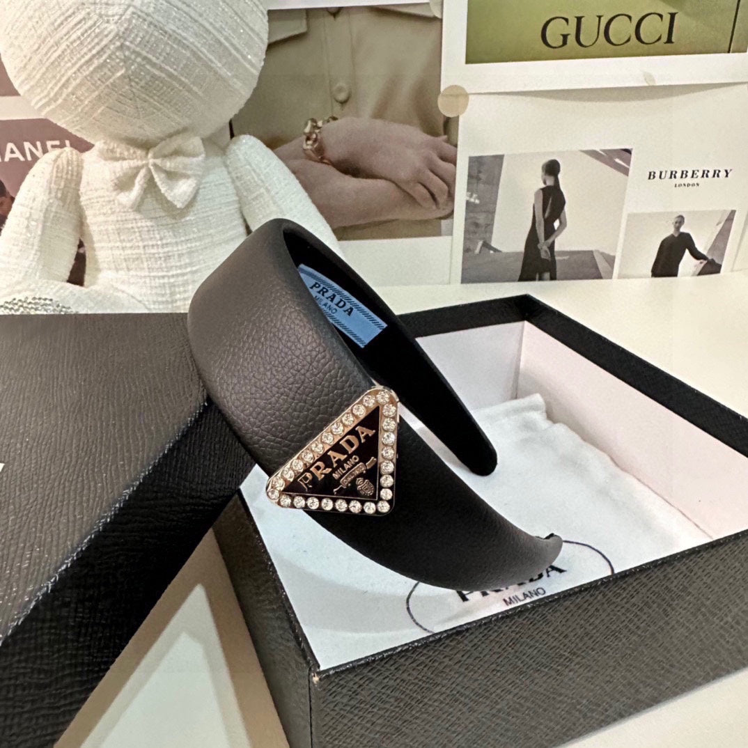 BLACK CALFSKIN HAIRBAND 154897