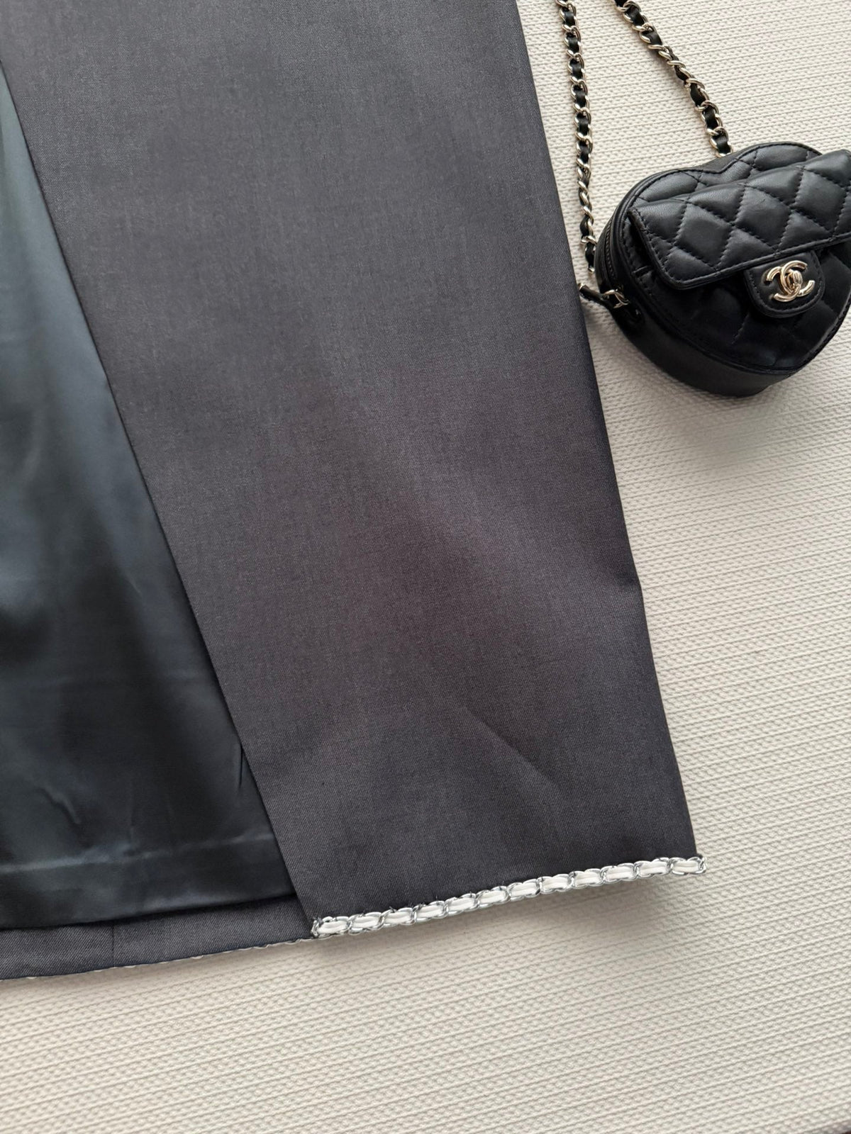 Chanel 26s Suit Grey Cotton 447208
