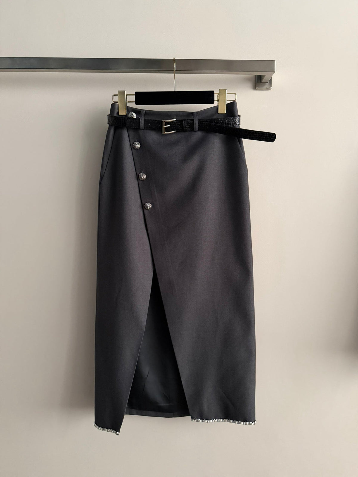 Chanel 26s Suit Grey Cotton 447208