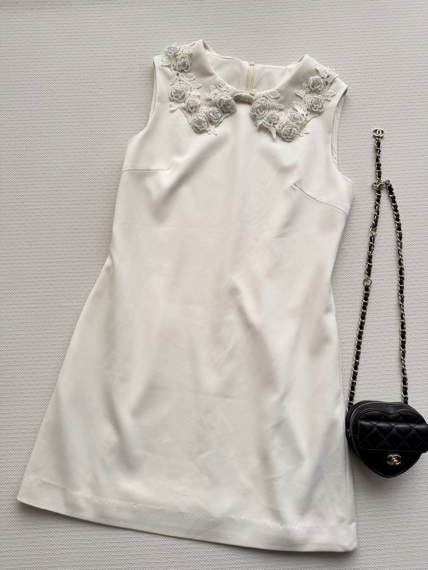 CC 26SS Sleeveless Dress White Polyester 352964
