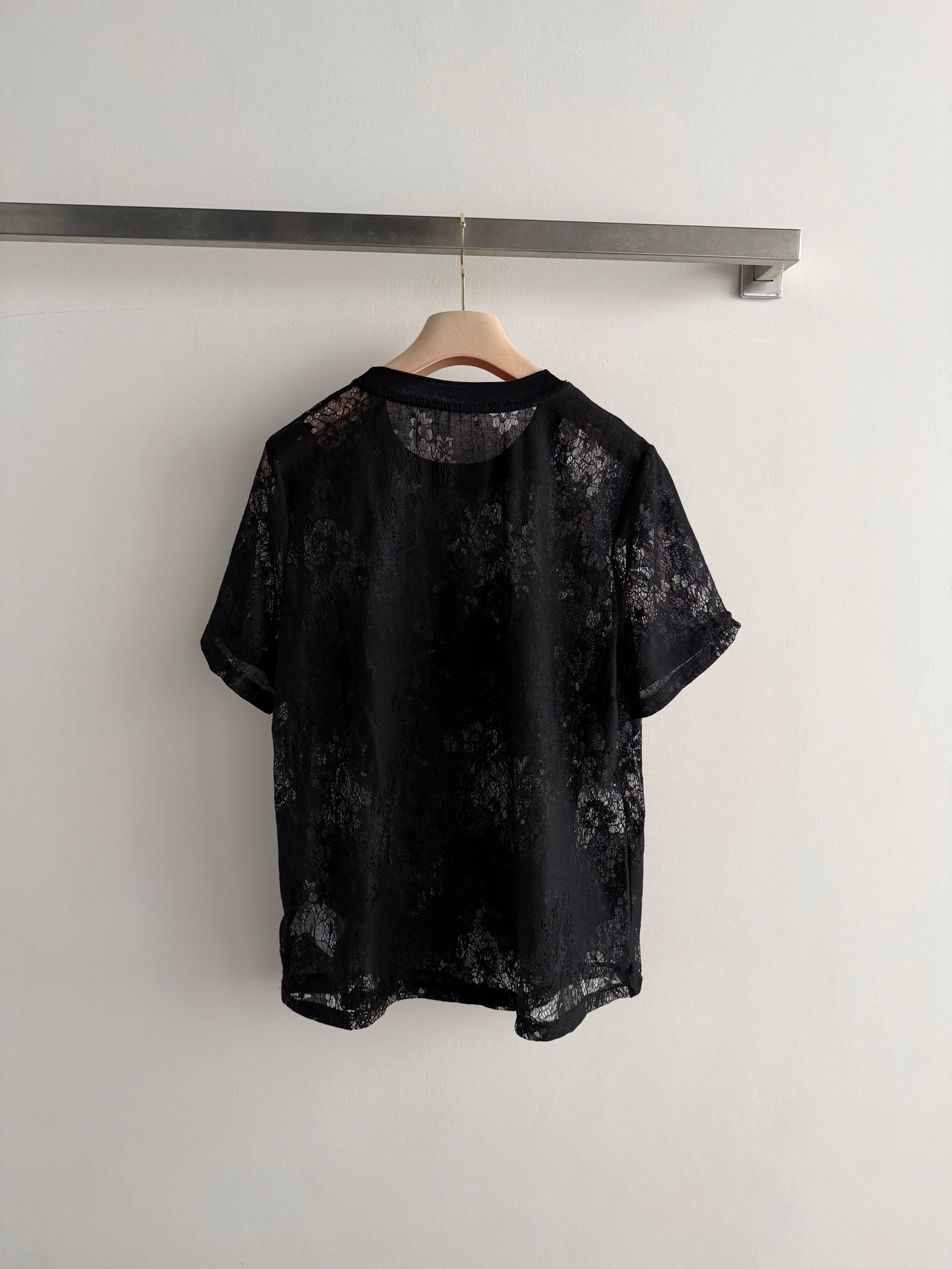 Miu 26s Lace Short Sleeve T-Shirt 1229