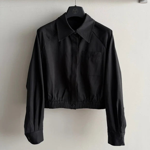 Hermes 2026 Short Workwear Jacket Black Cotton 742889