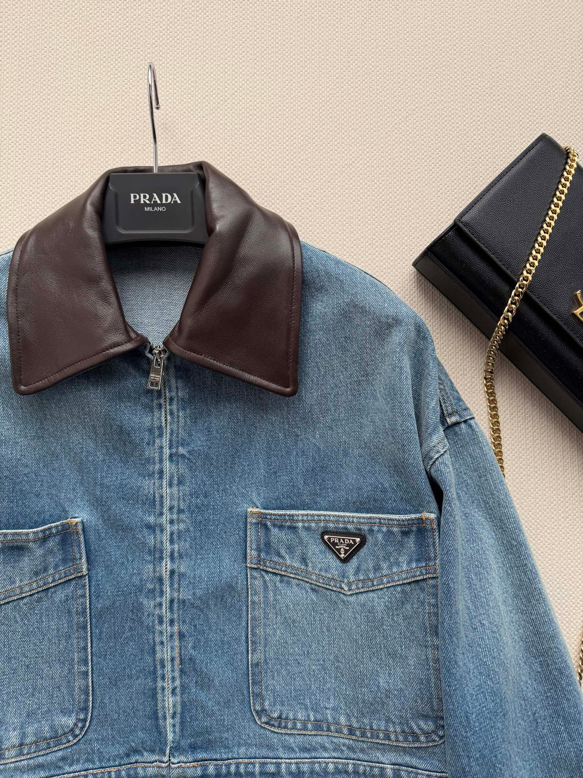 Prada 26s Jacket Blue Denim 447224