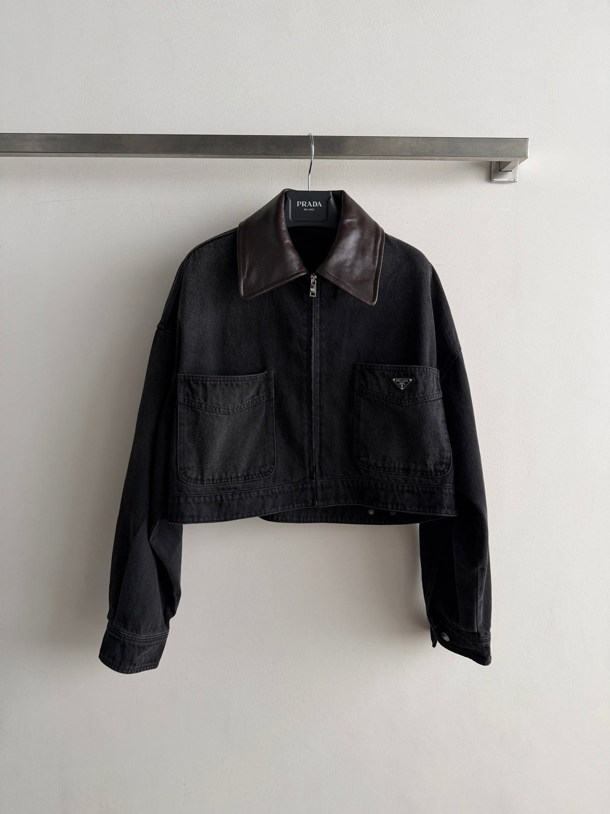 Prada 26s Jacket Black Denim 447225