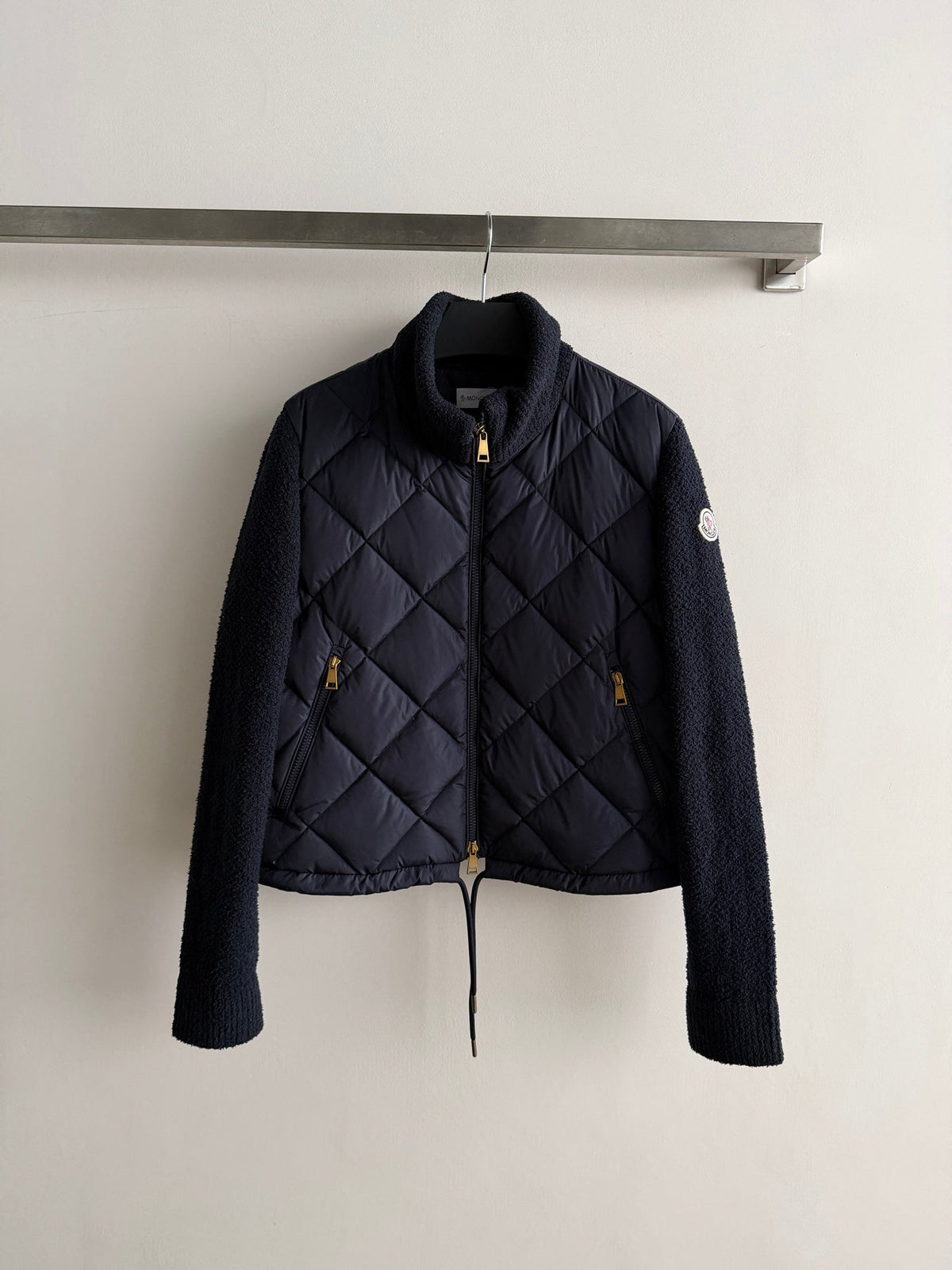 Moncler 26s Jacket Navy Quilted Knit 447286