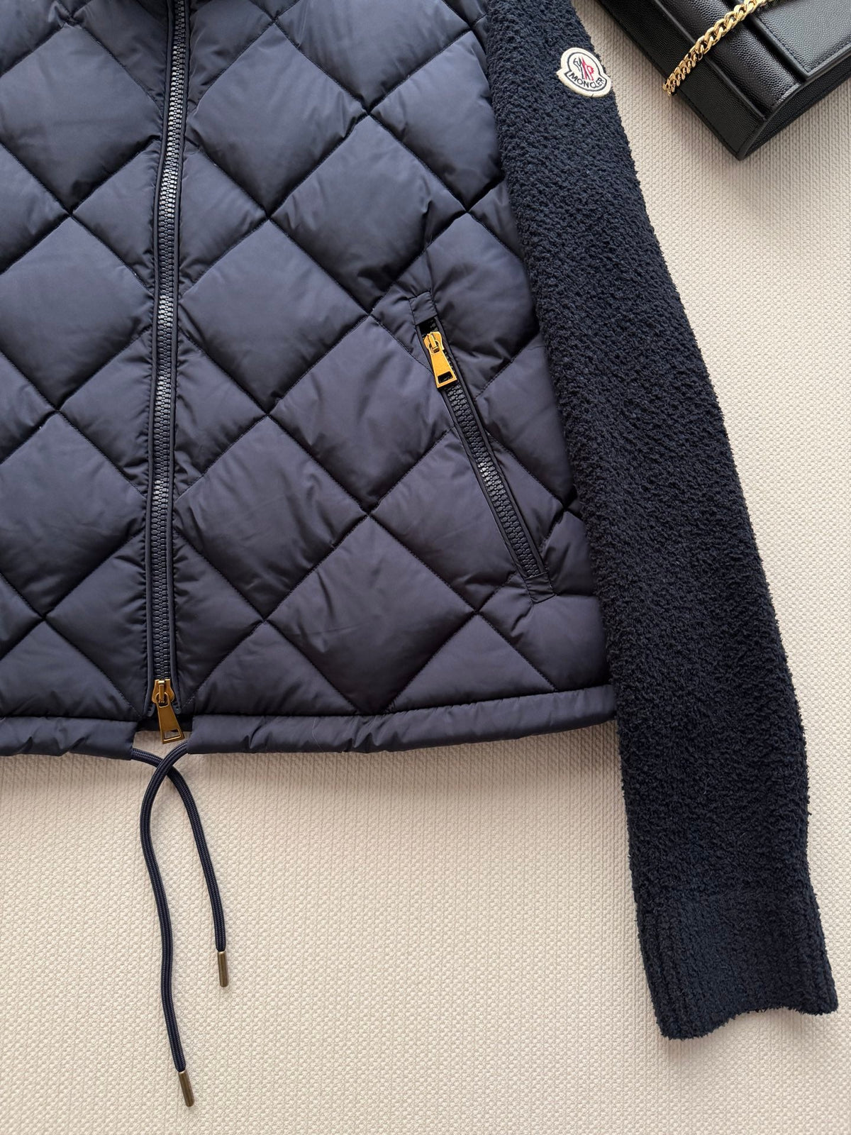 Moncler 26s Jacket Navy Quilted Knit 447286