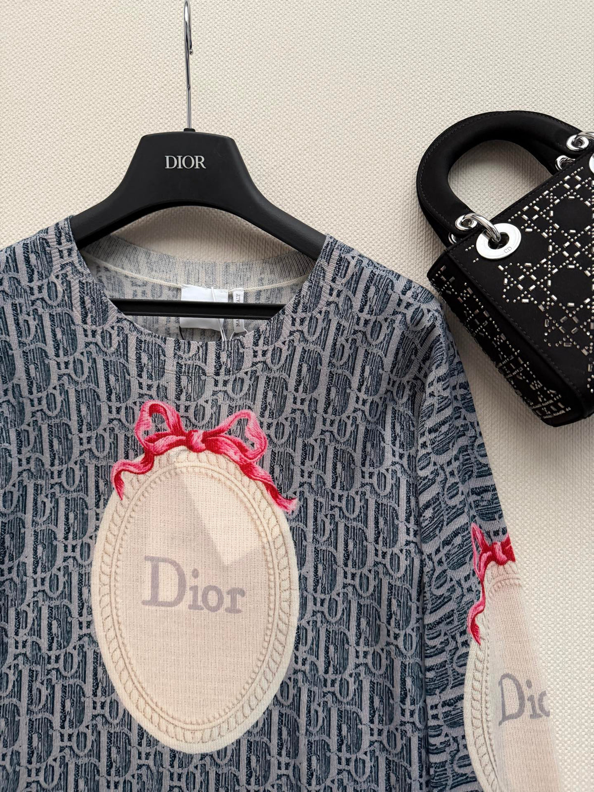 Dior 26s Sweater Blue Oblique Wool 447143