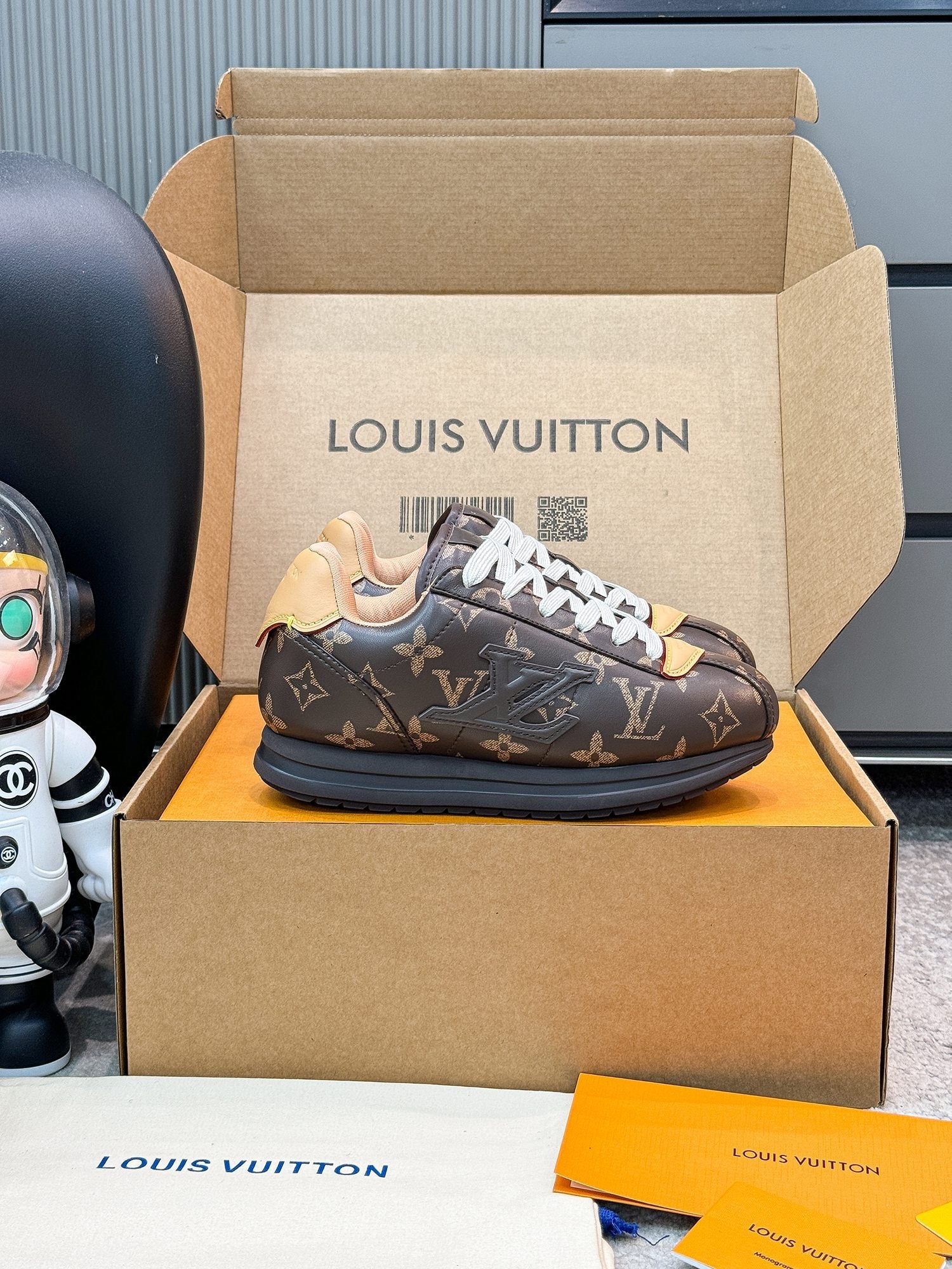 LV ButterSoft Sneaker Brown Monogram Leather 625403