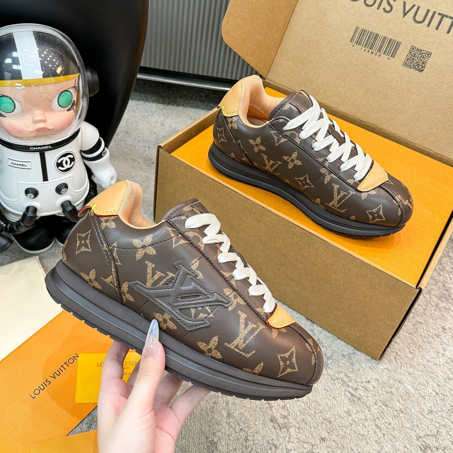 LV ButterSoft Sneaker Brown Monogram Leather 625403