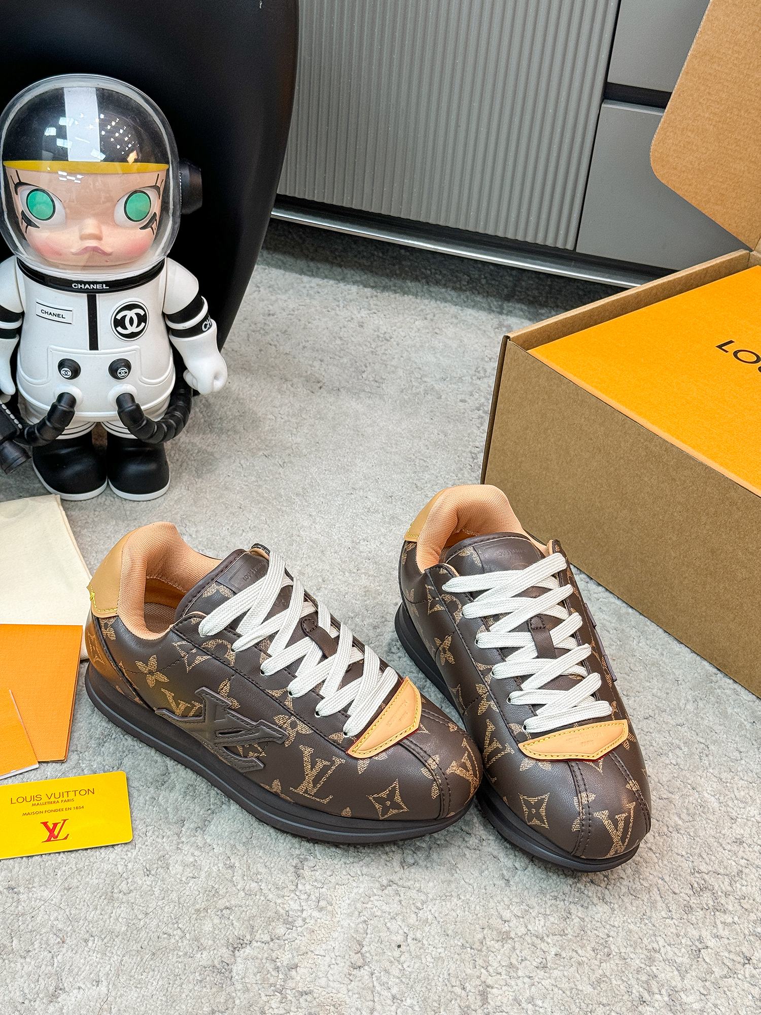 LV ButterSoft Sneaker Brown Monogram Leather 625403