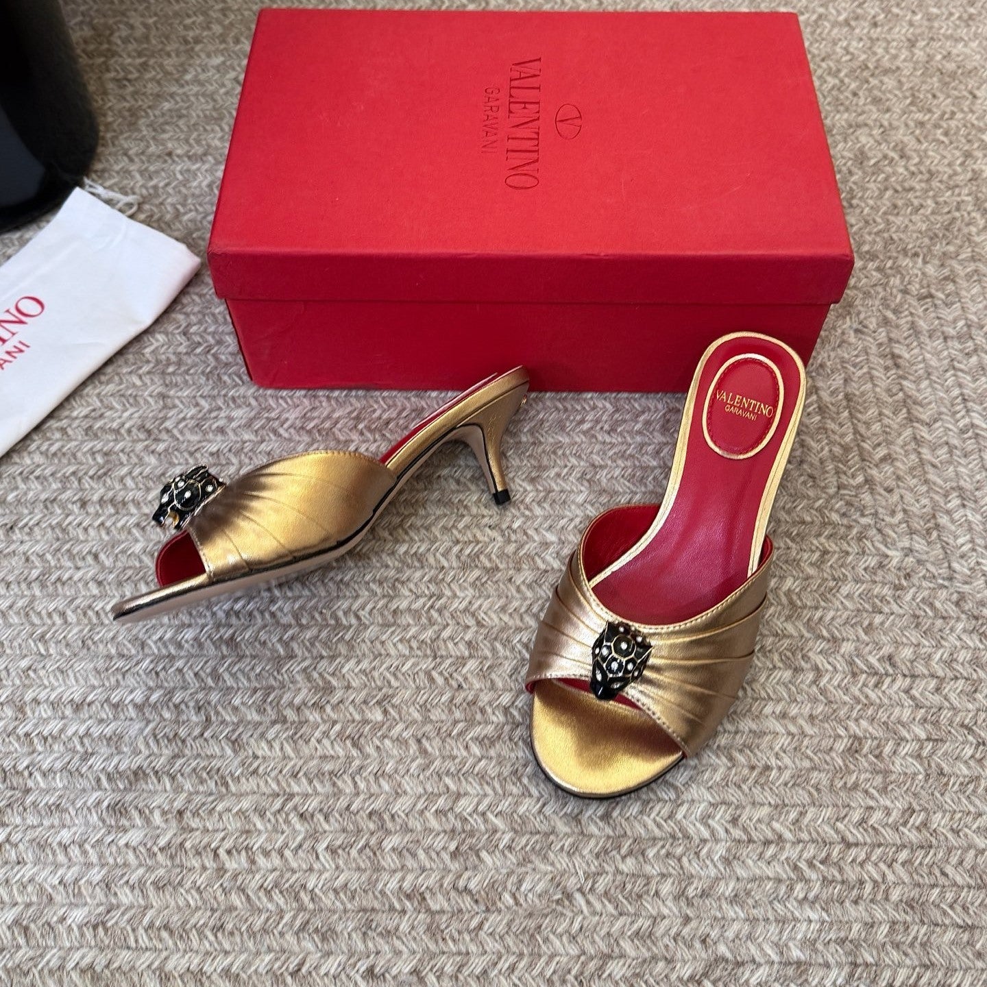 VT 26s Panthea Mules 55mm Gold Goatskin 104715