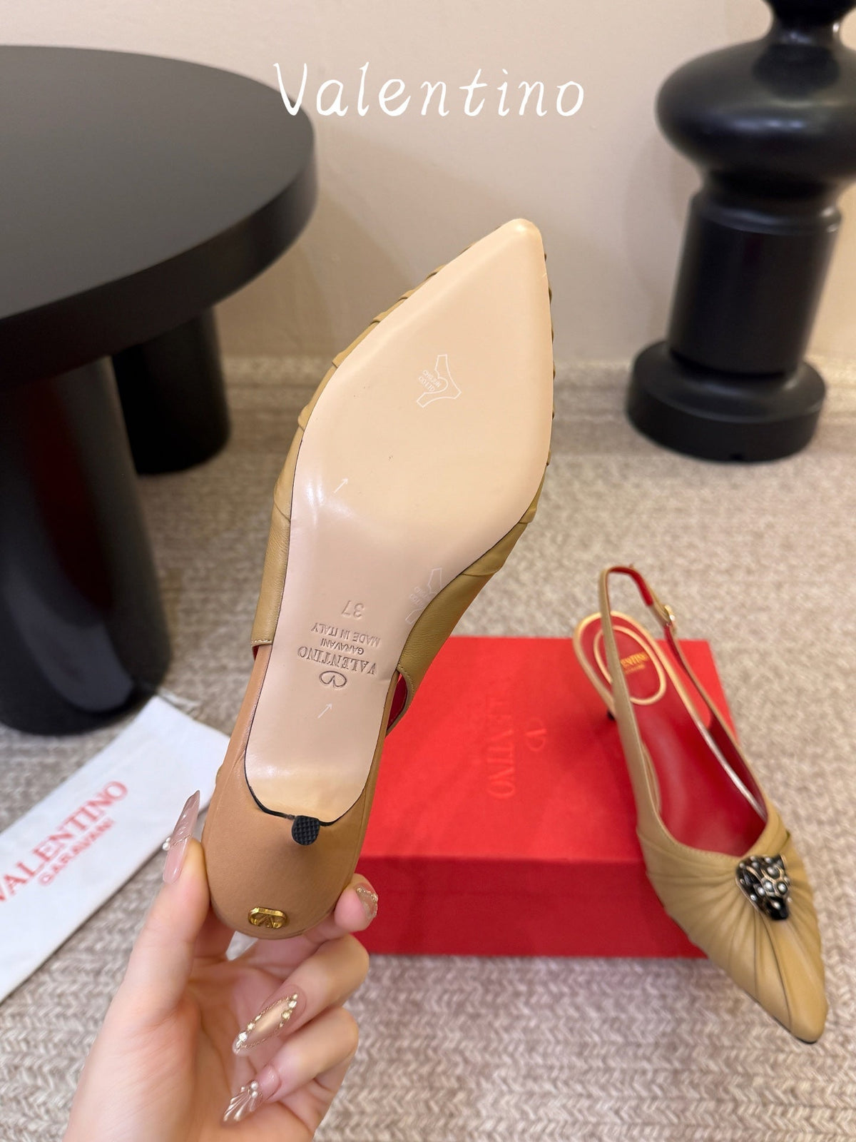 VT 26s Panthea Pumps 55mm Beige Goatskin 104726